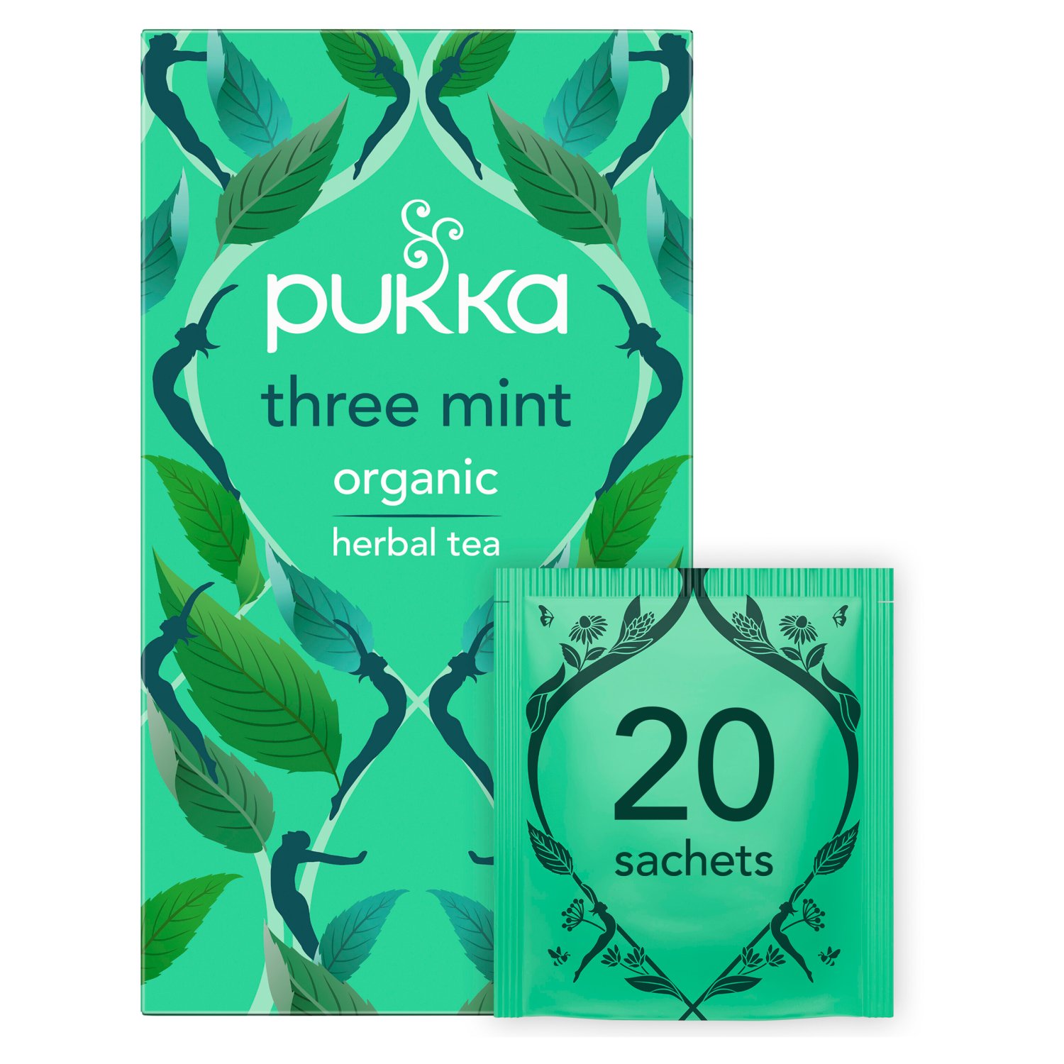 Pukka Three Mint Organic Tea Sachets (32 g)