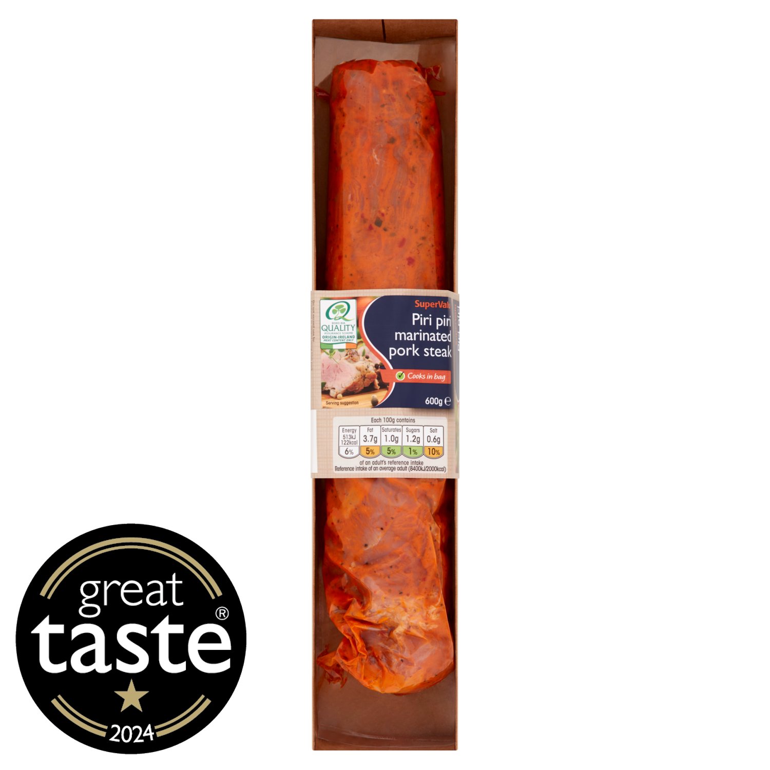 SuperValu Fresh Irish Piri Piri Pork Steak (600 g)