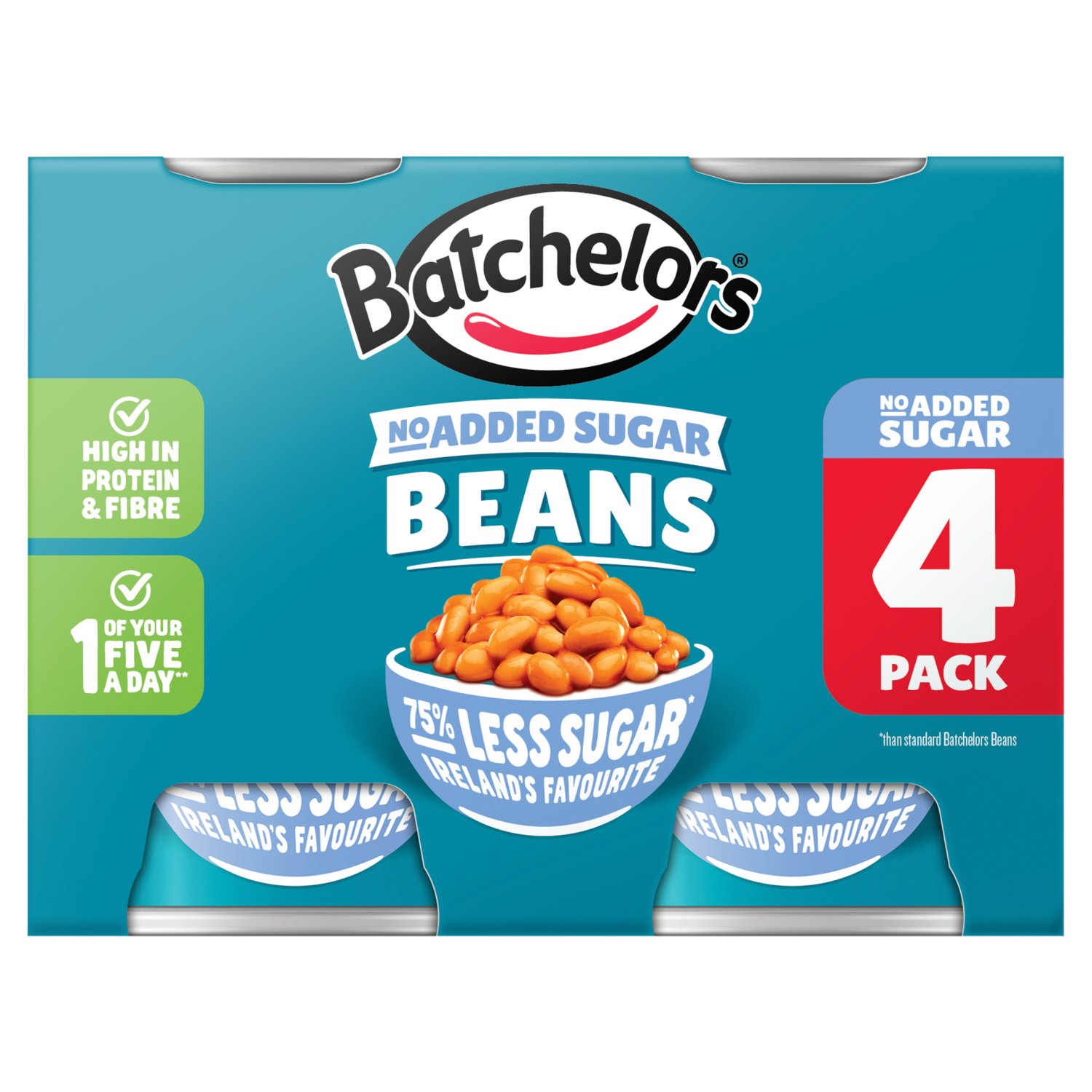 Batchelors No Added Sugar Baked Beans 4 Pack (420 g)