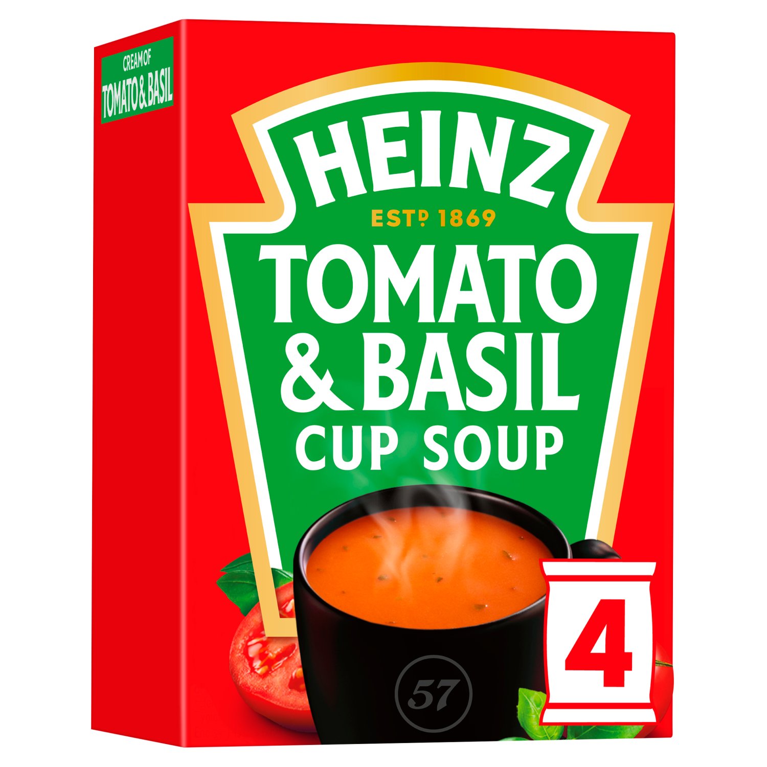 Heinz Cream Of Tomato & Basil Cup Soup 4 Pack (88 g)