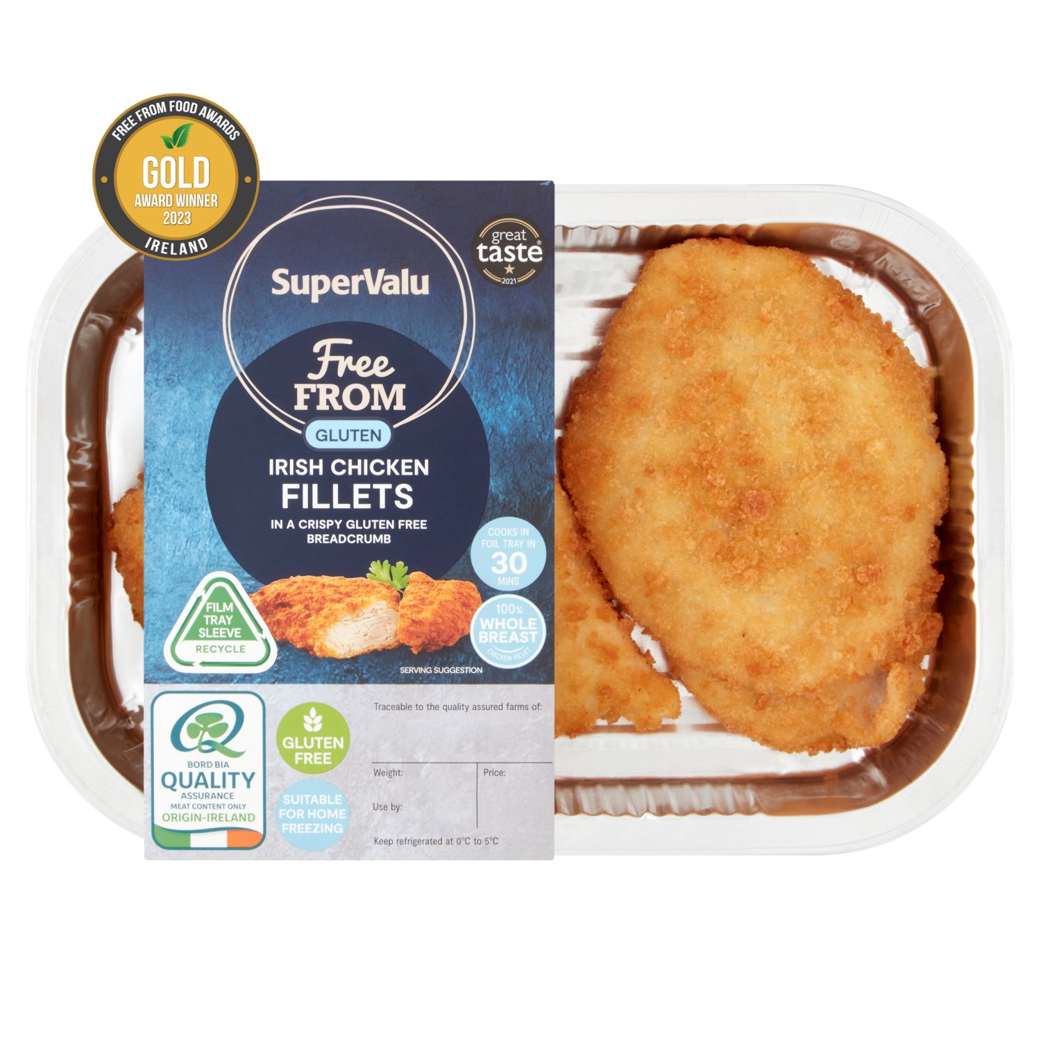 SuperValu Fresh Irish Gluten Free Breaded Chicken Fillets (275 g)