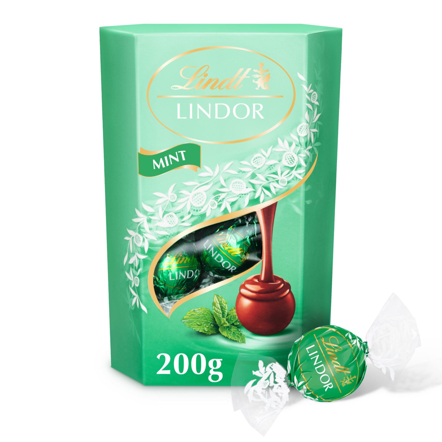 Lindt Lindor Milk Chocolate Mint Truffles Carton (200 g)