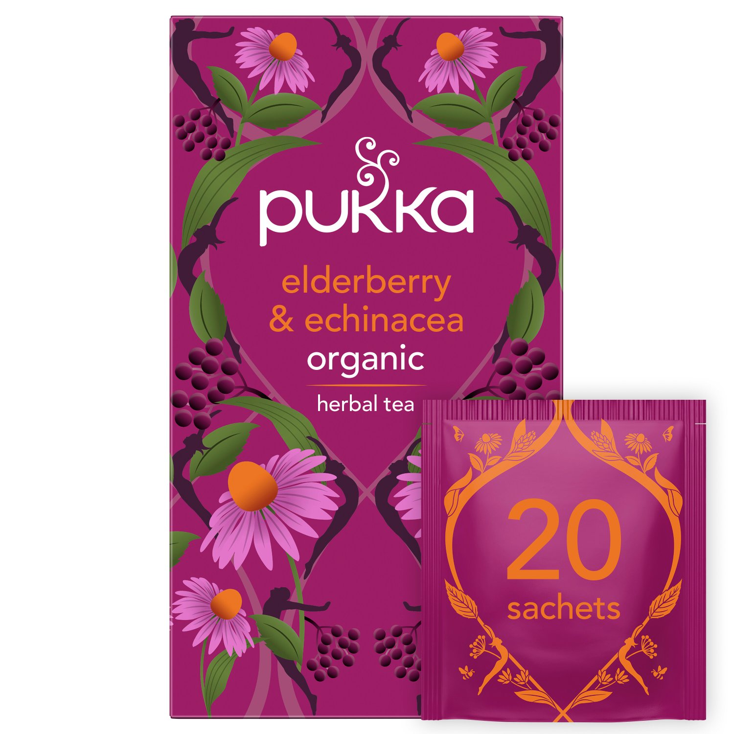 Pukka Organic Elderberry & Echinacea With Elderflower Tea (40 g)