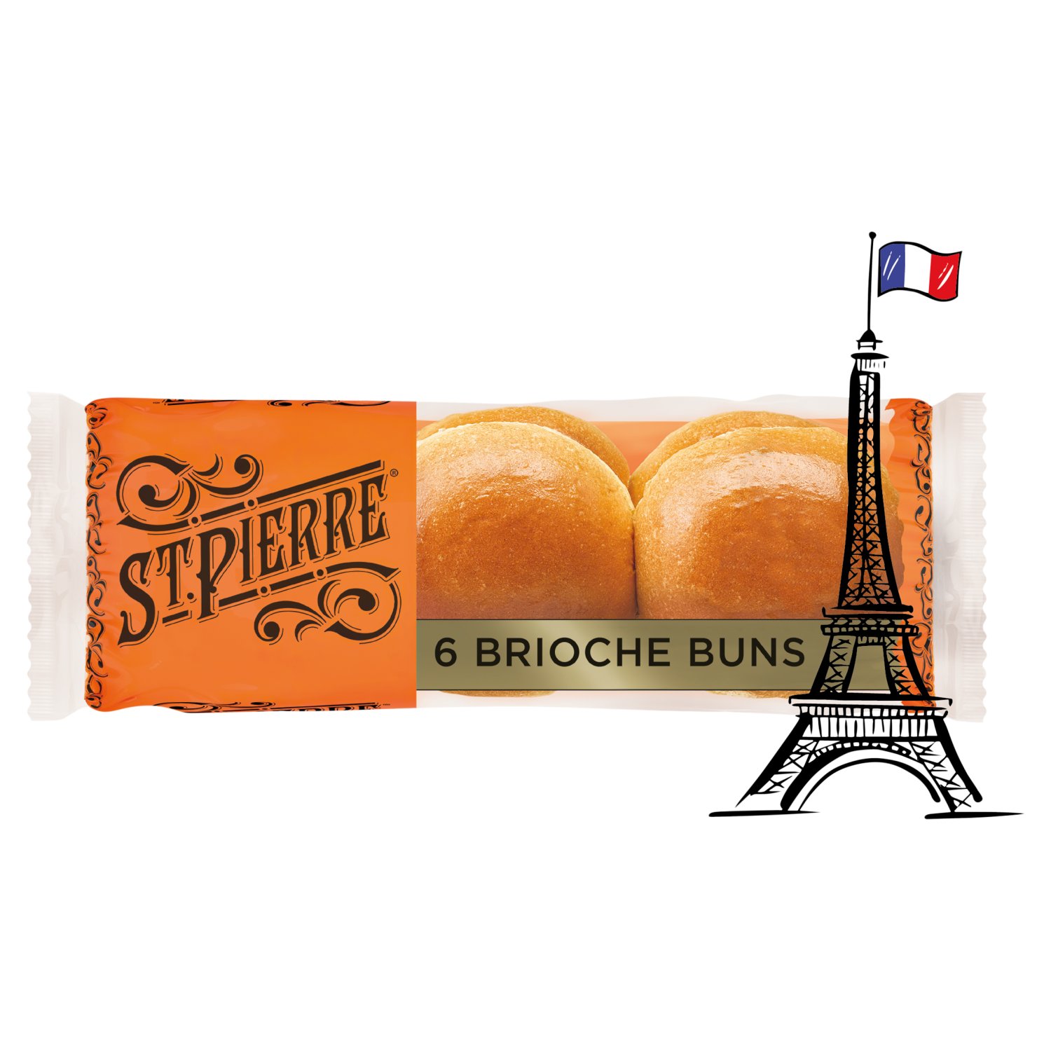 St Pierre Brioche Burger Buns 6 Pack (300 g)