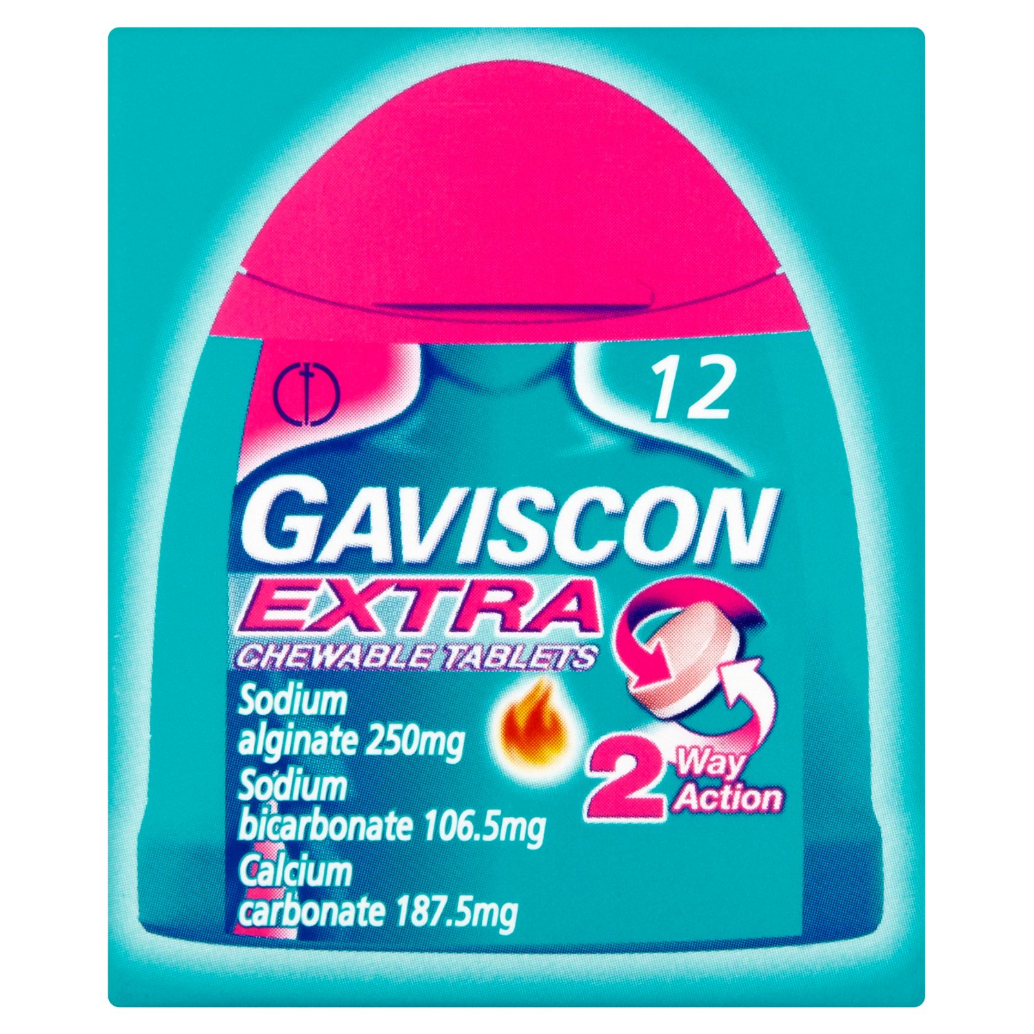 Gaviscon Extra Chewable Tablets Handy Pack (12 Piece)