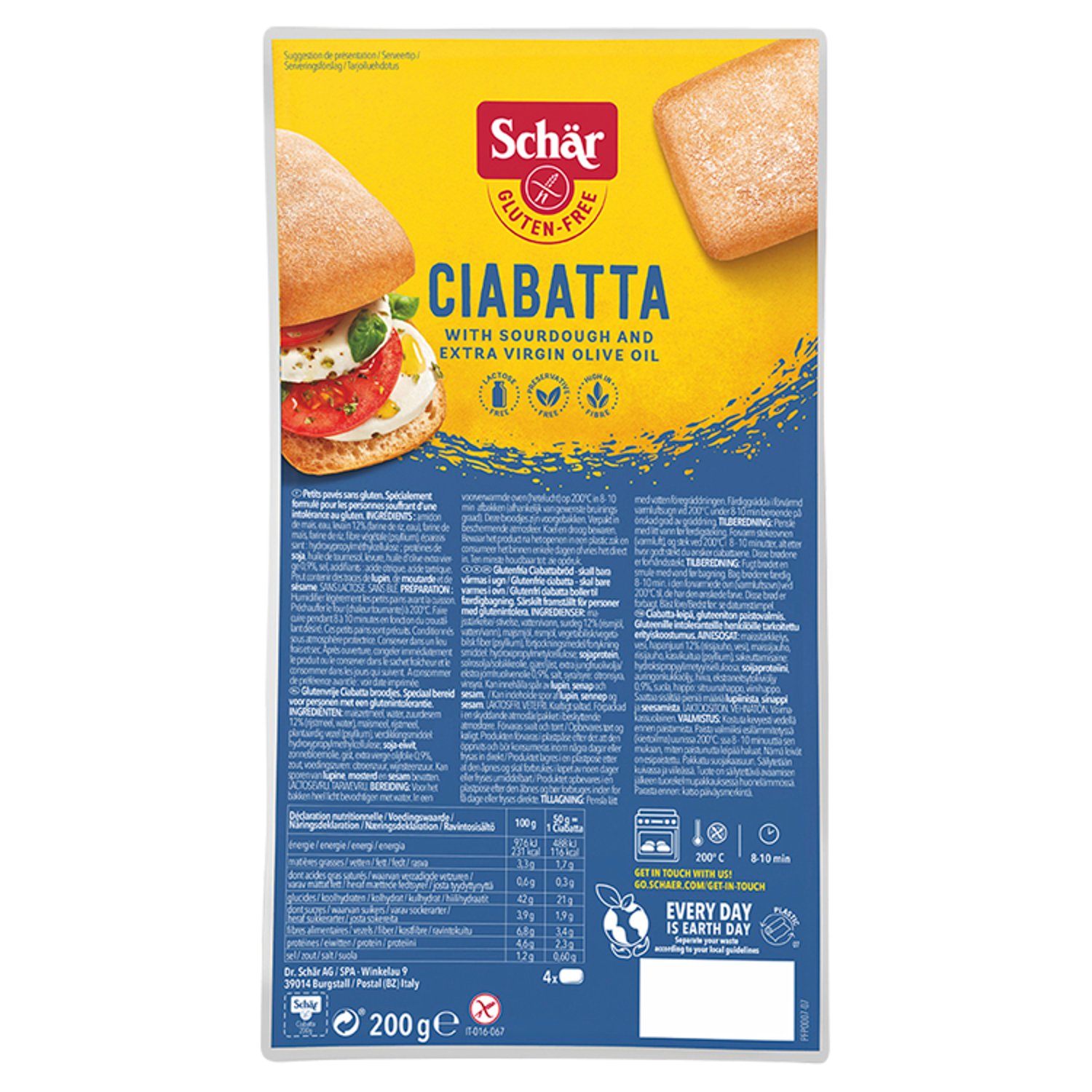 Schar Gluten Free Ciabatta Rolls (200 g)