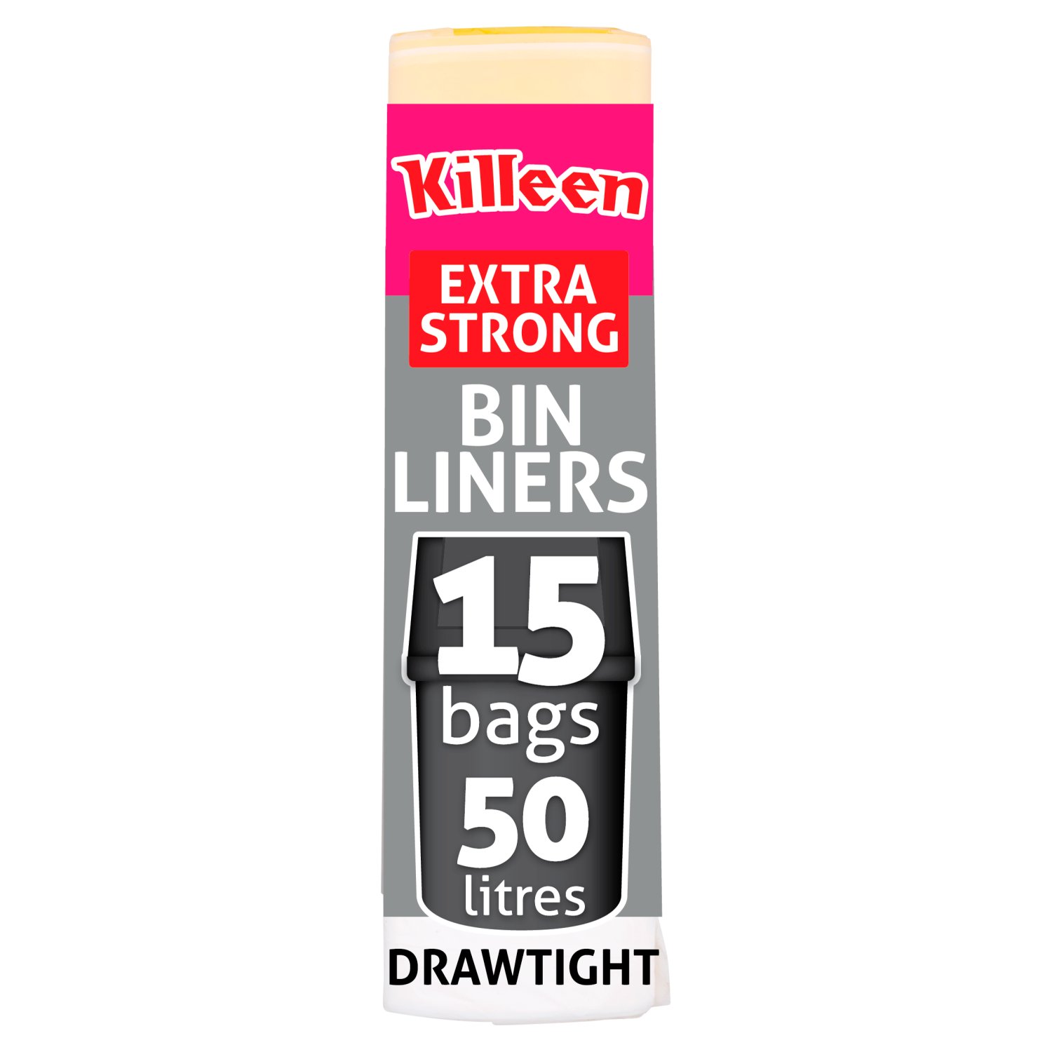 Killeen 50l Extra Strong Draw Tight Bin Bags (15 Piece)