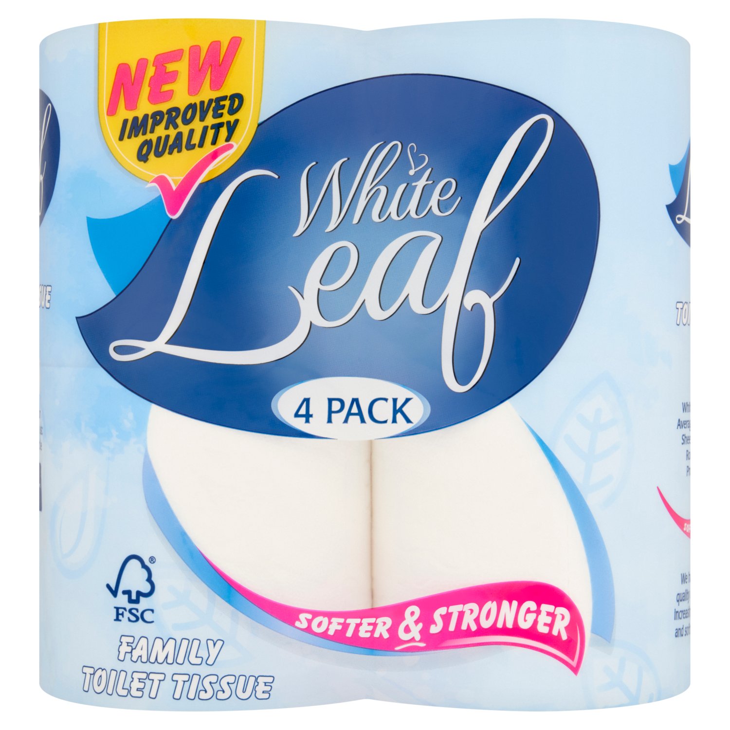 White Leaf Family Toilet Tissue (4 Roll)