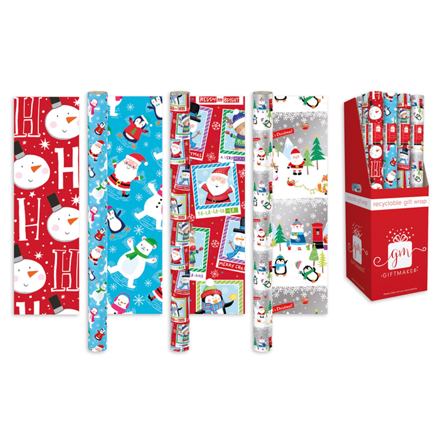 Cute Christmas Wrapping Paper 8 Metre (1 Piece)