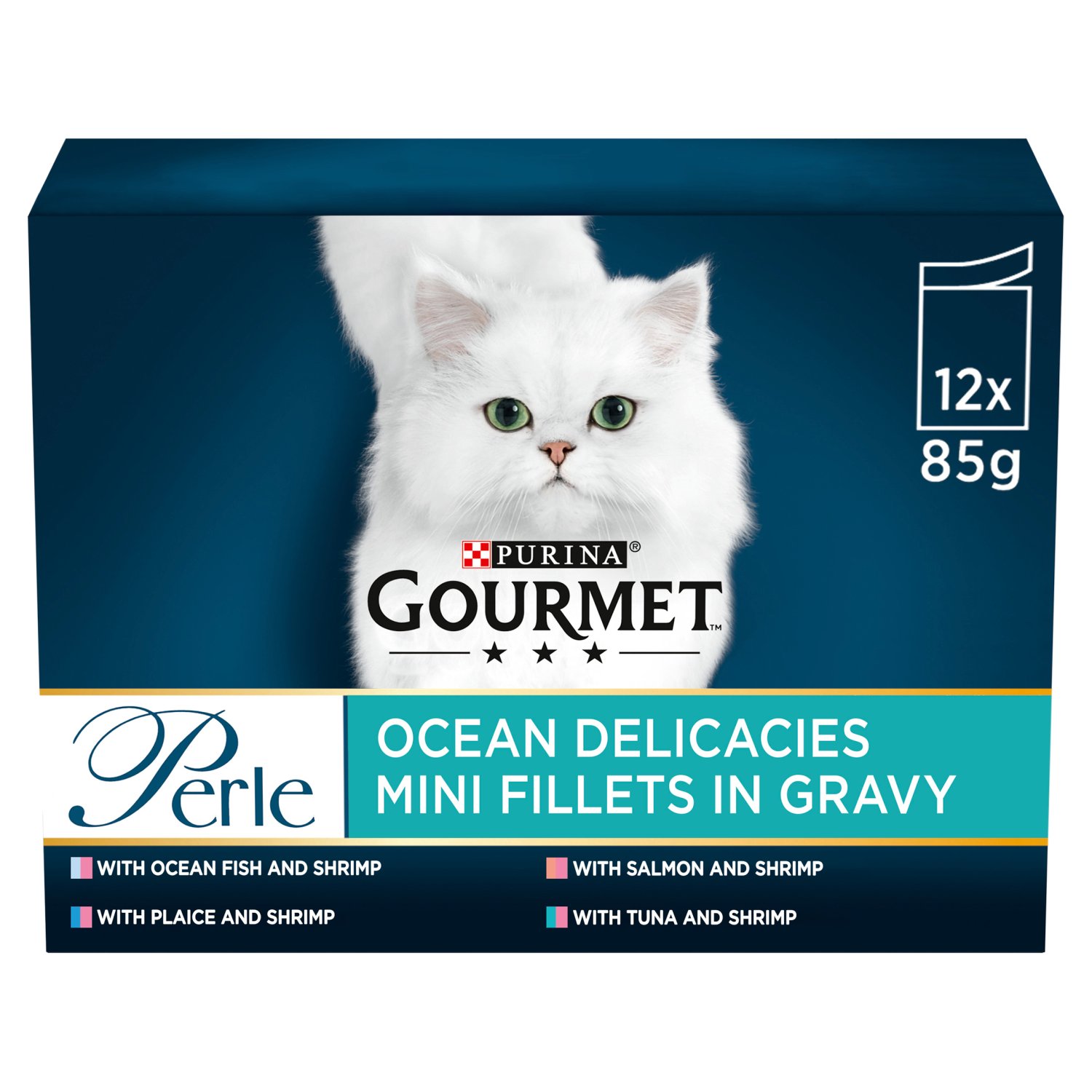 Gourmet Perle Ocean Delicacies Cat Food 12 Pack (1.02 kg)