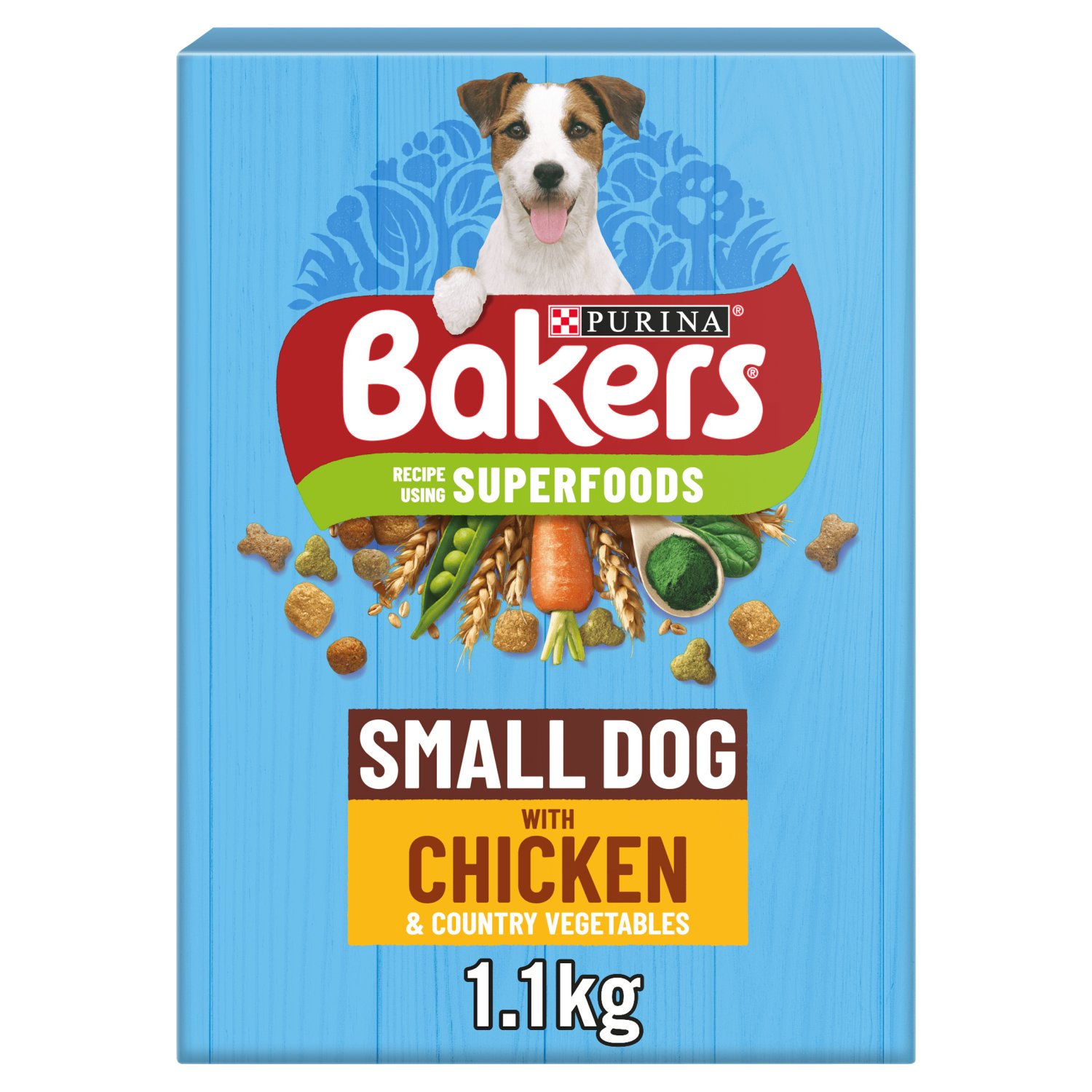 Bakers Chicken and Vegetable Small Dog Dry Food (1.1 kg)