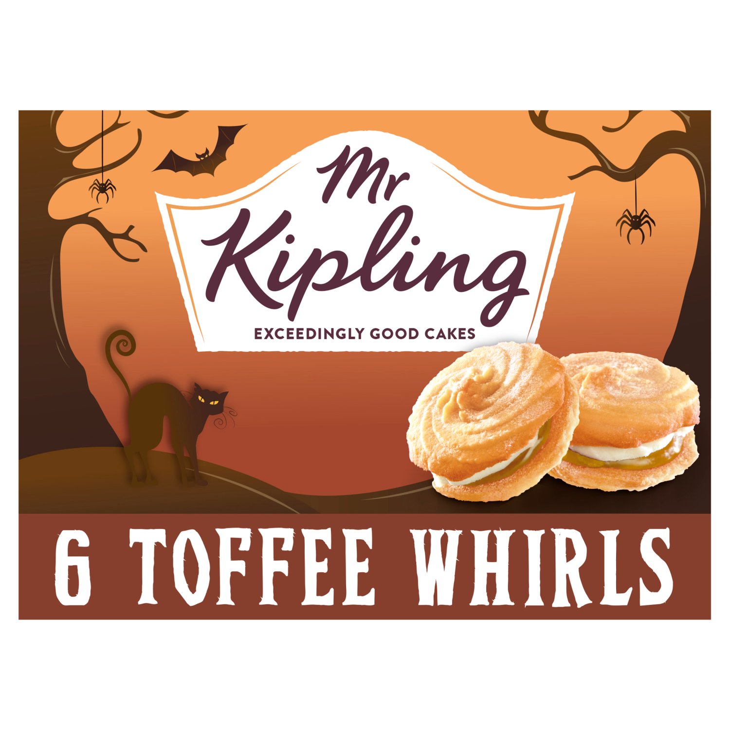 Mr Kipling Terrifying Toffee Whirls 6 Pack (166 g)