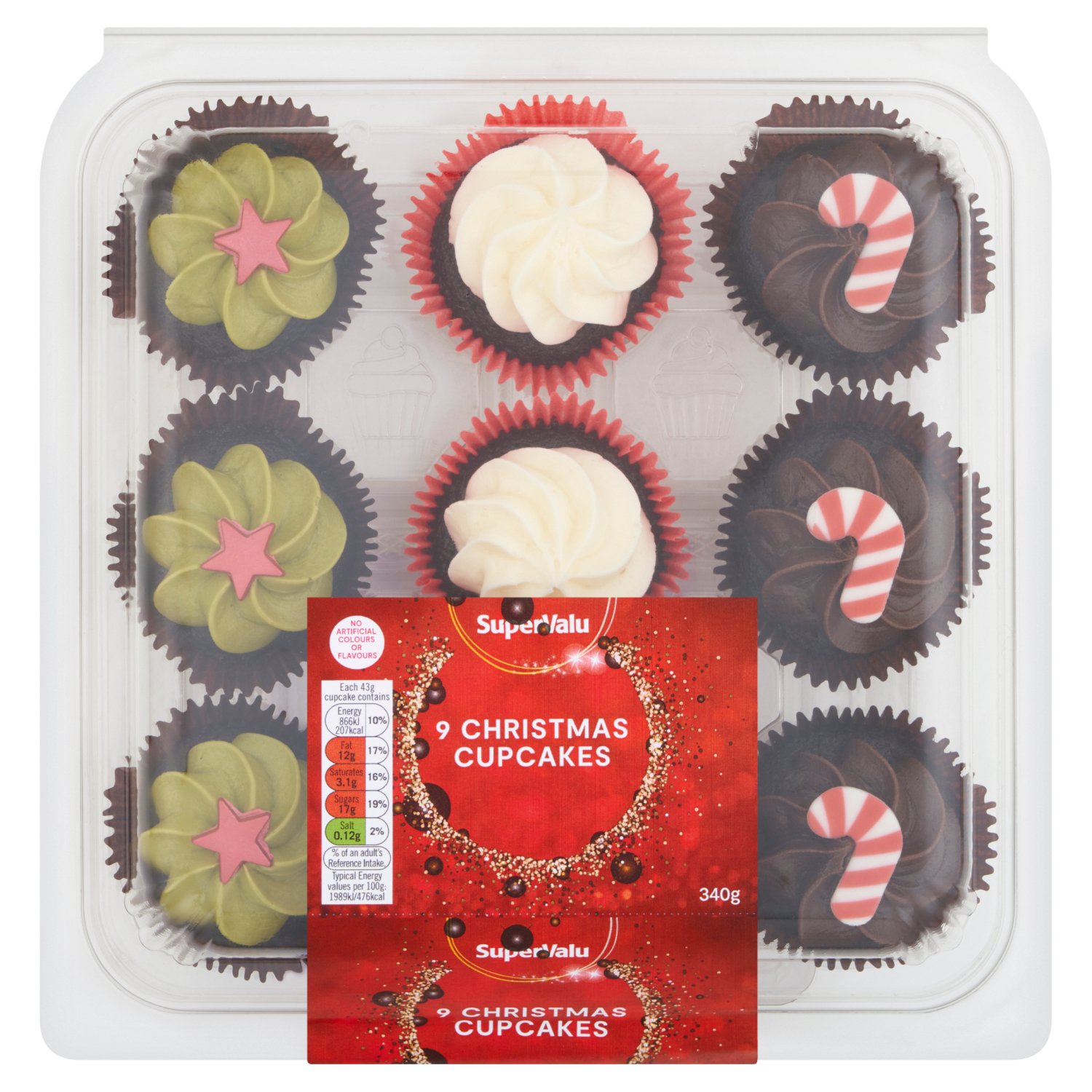 SuperValu Christmas  Cupcakes (340 g)