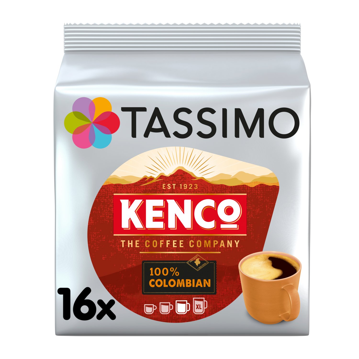 Tassimo Kenco Pure Colombian Pods 16 Pack (136 g)