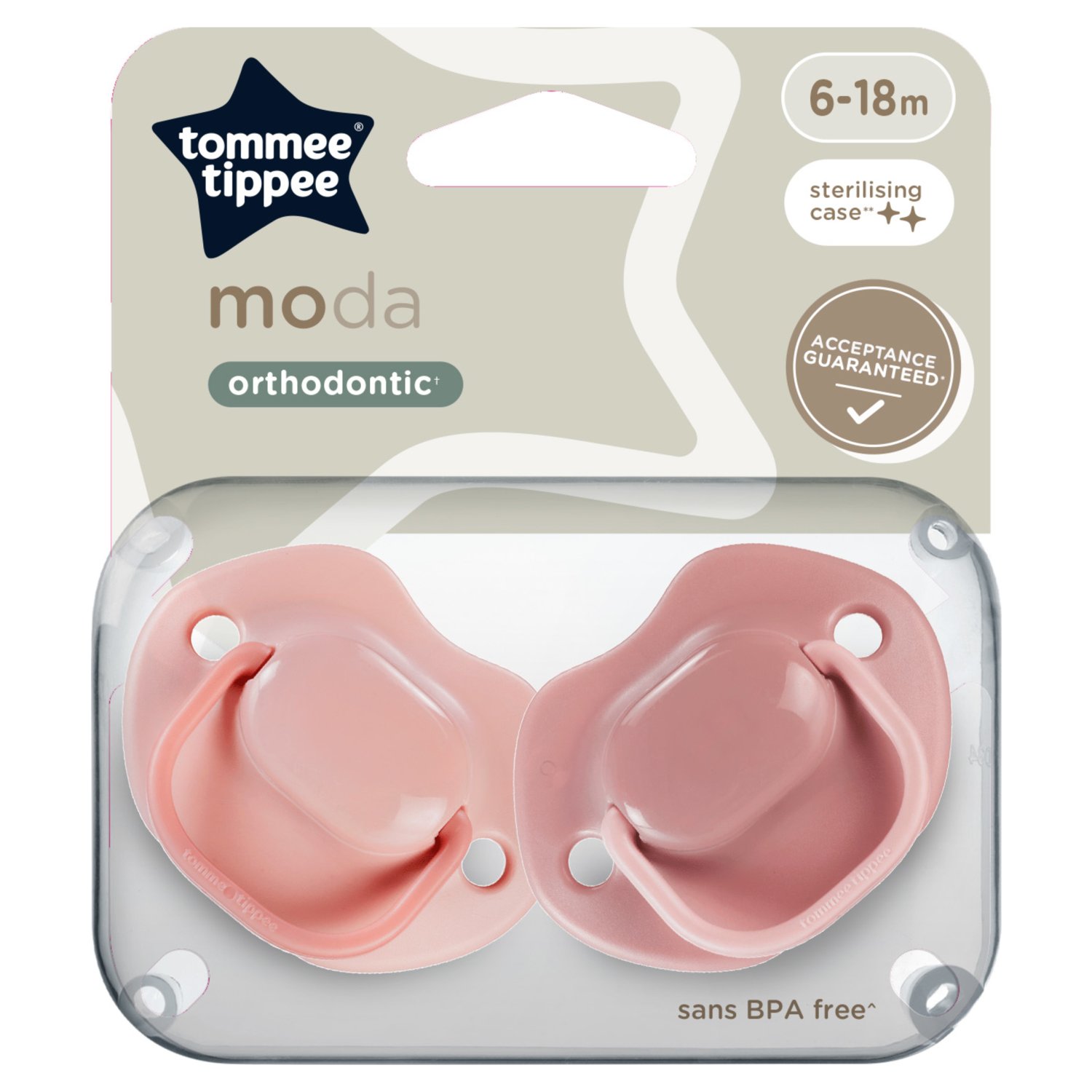 Tommee Tippee Orthodontic Soothers 6-18 Months (2 Piece)