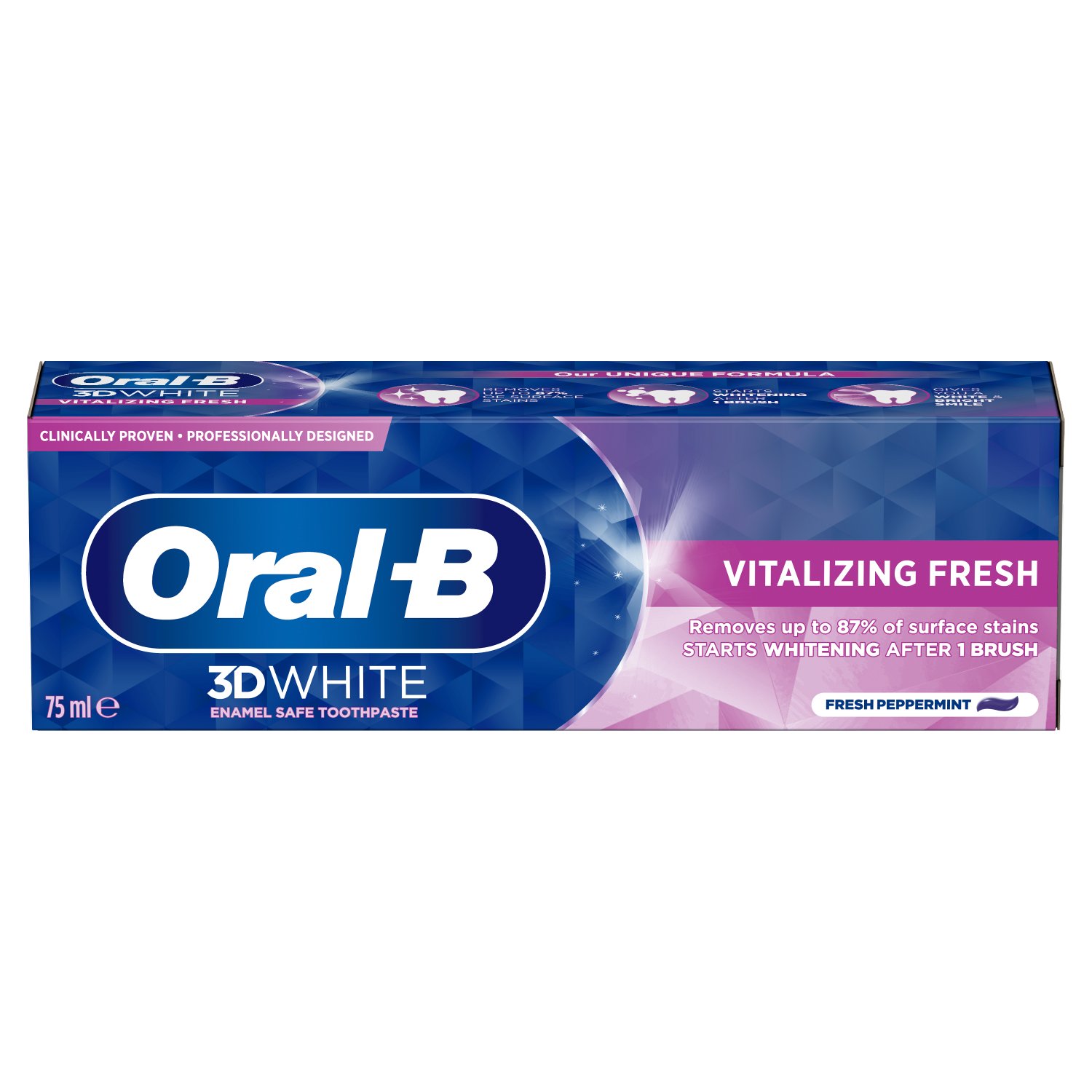 Oral-B 3D White Vitalizing Mint Whitening Toothpaste (75 ml)