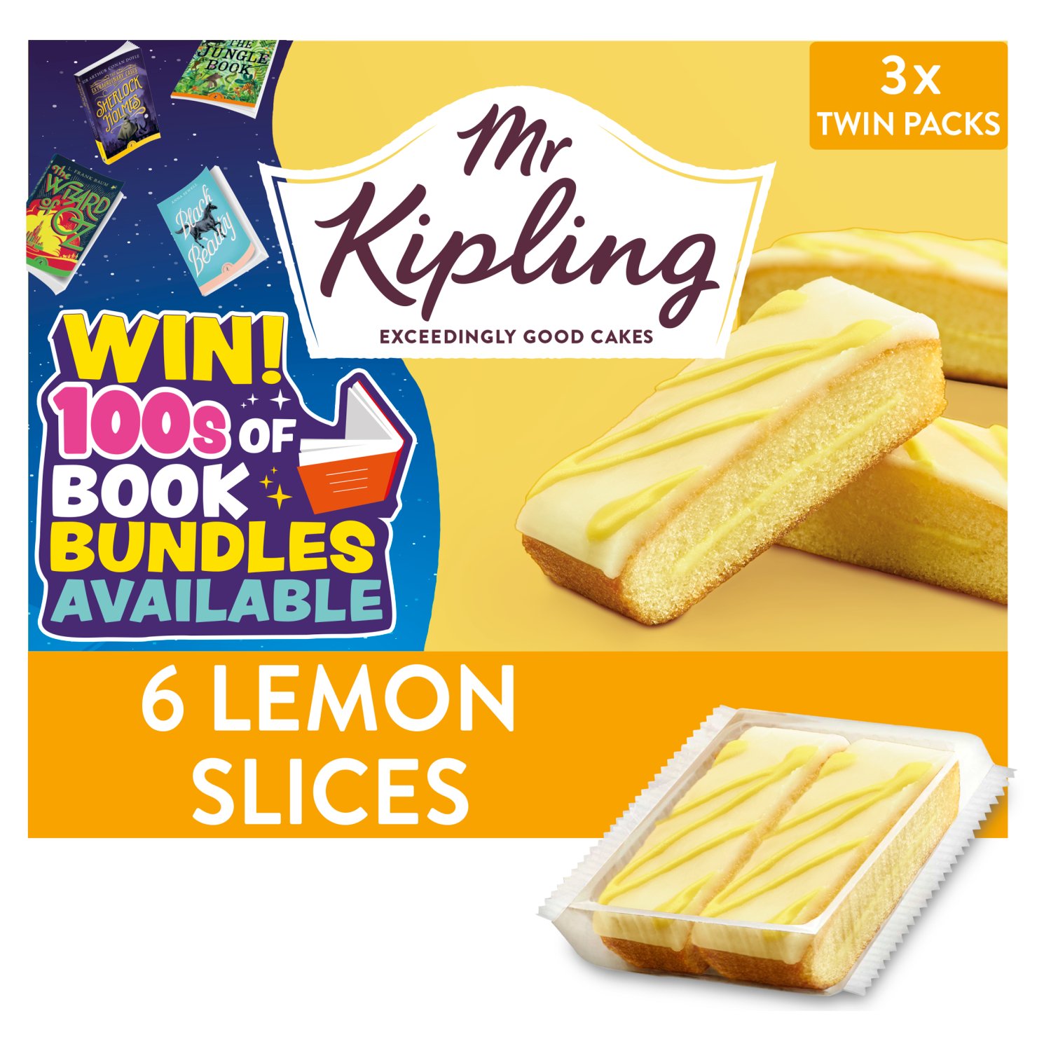 Mr Kipling Lemon Layered Slices 6 Pack (202 g)