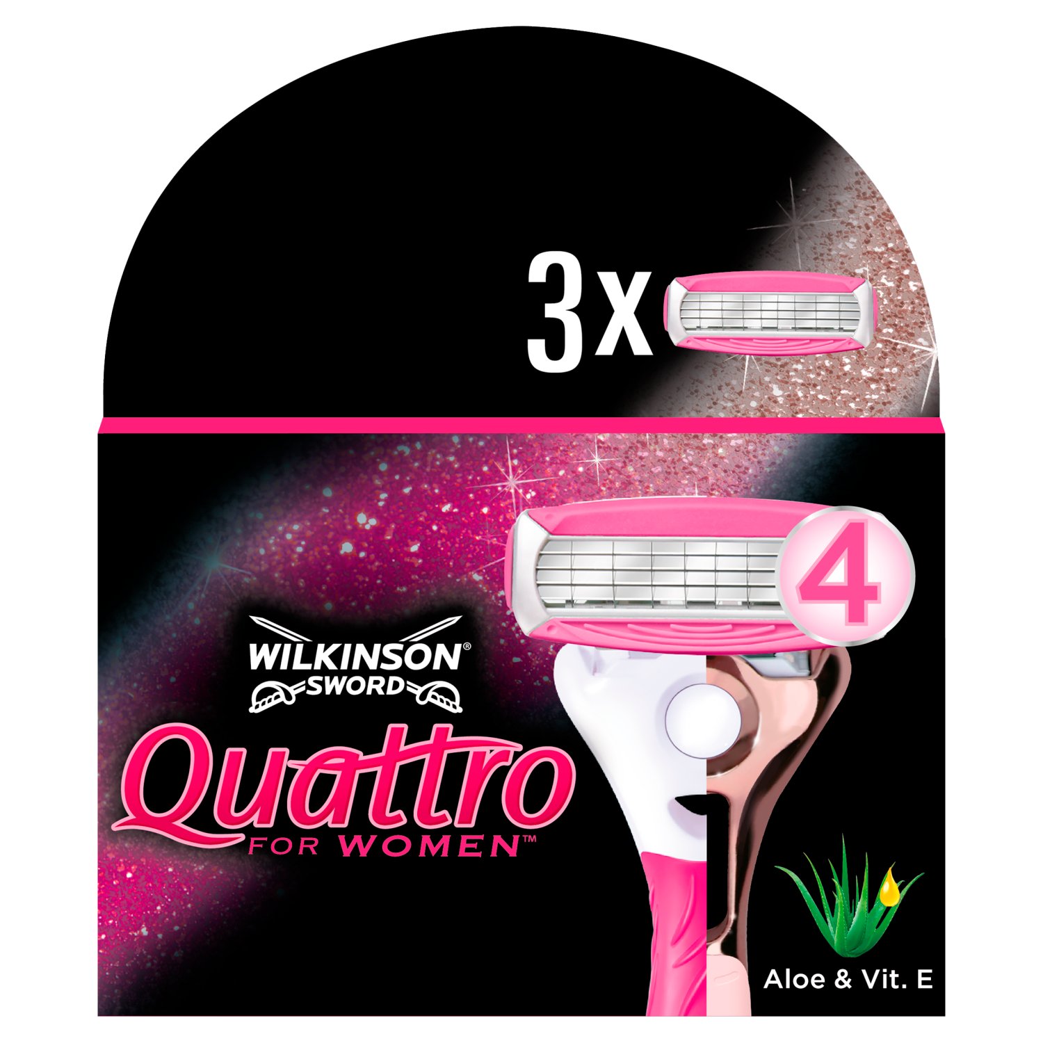 Wilkinson Sword Quattro For Women Razor Blades (3 Piece)