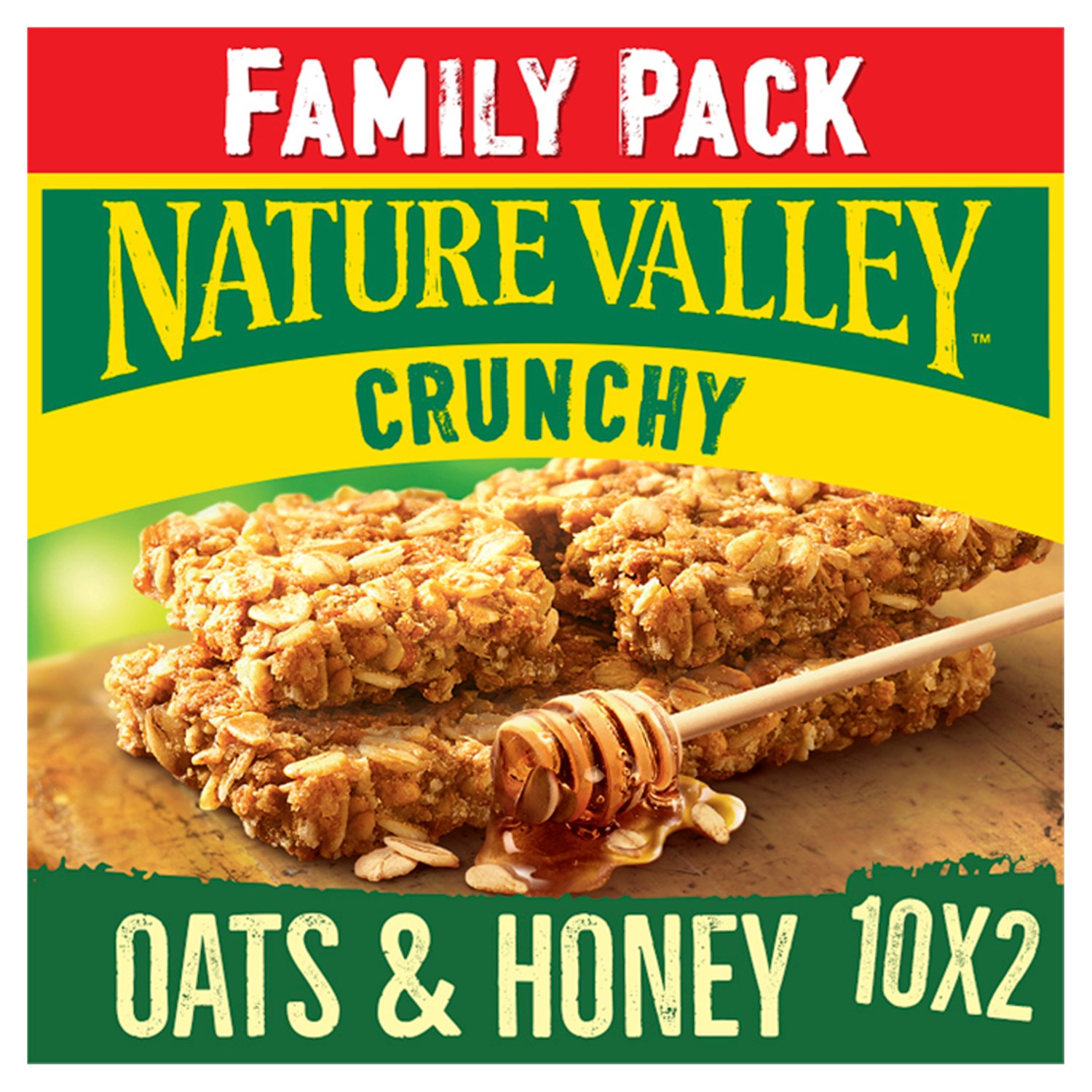 Nature Valley Crunchy Oats & Honey Bars 10 x 2 Piece Family Pack (420 g)