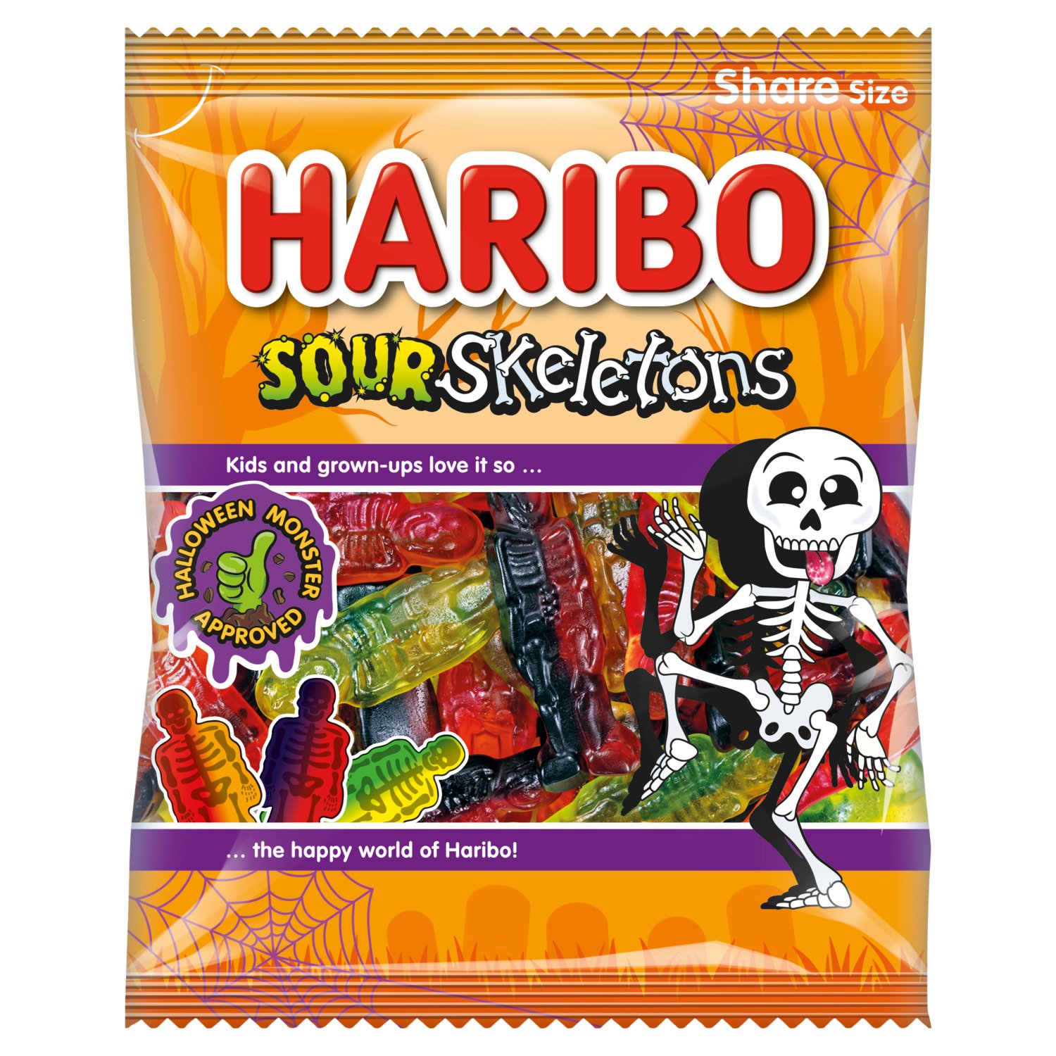 Haribo Sour Skeletons Bag (160 g)