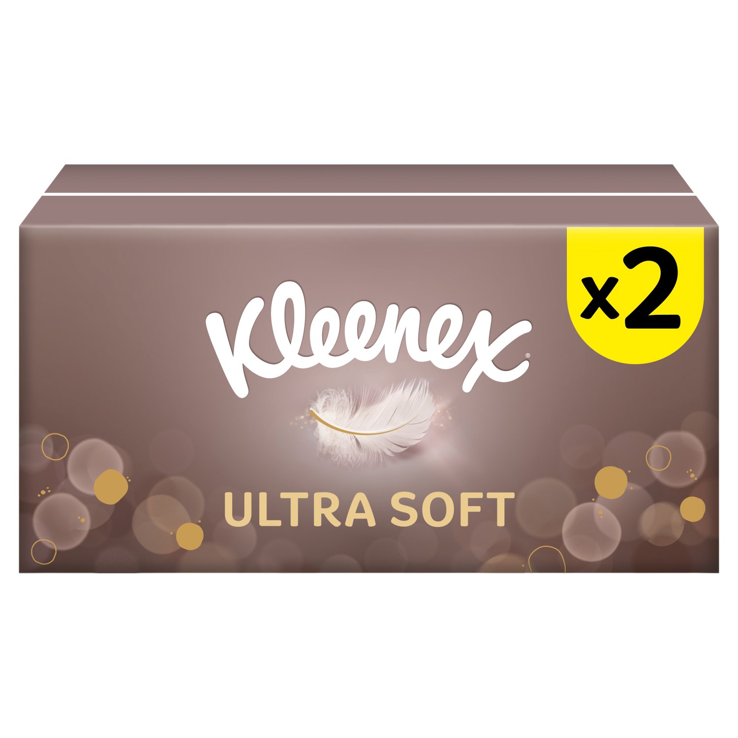 Kleenex Ultrasoft Regular Facial Tissues Twin Pack (64 Sheets)