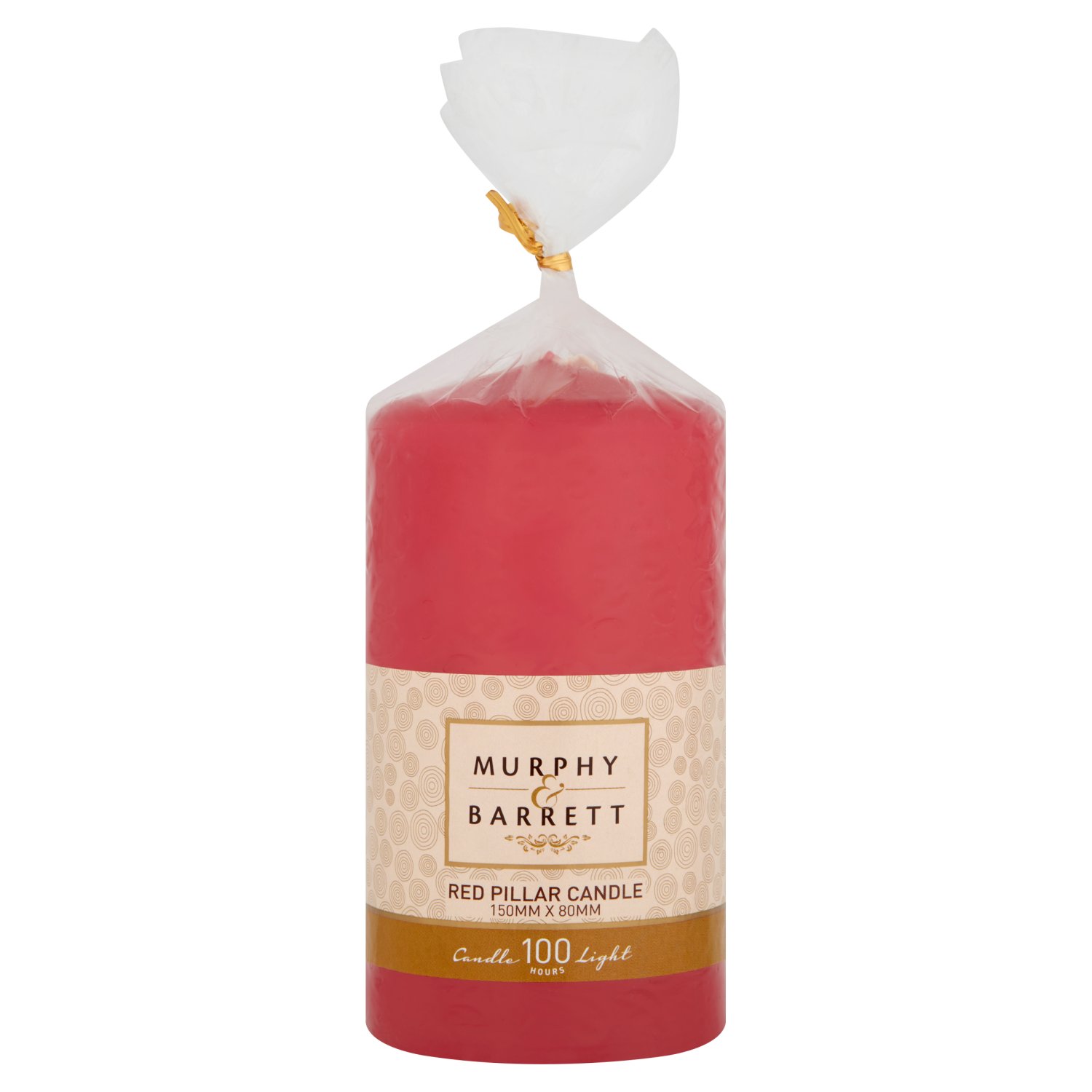 M&B Red Pillar Candle 100 Hour (1 Piece)