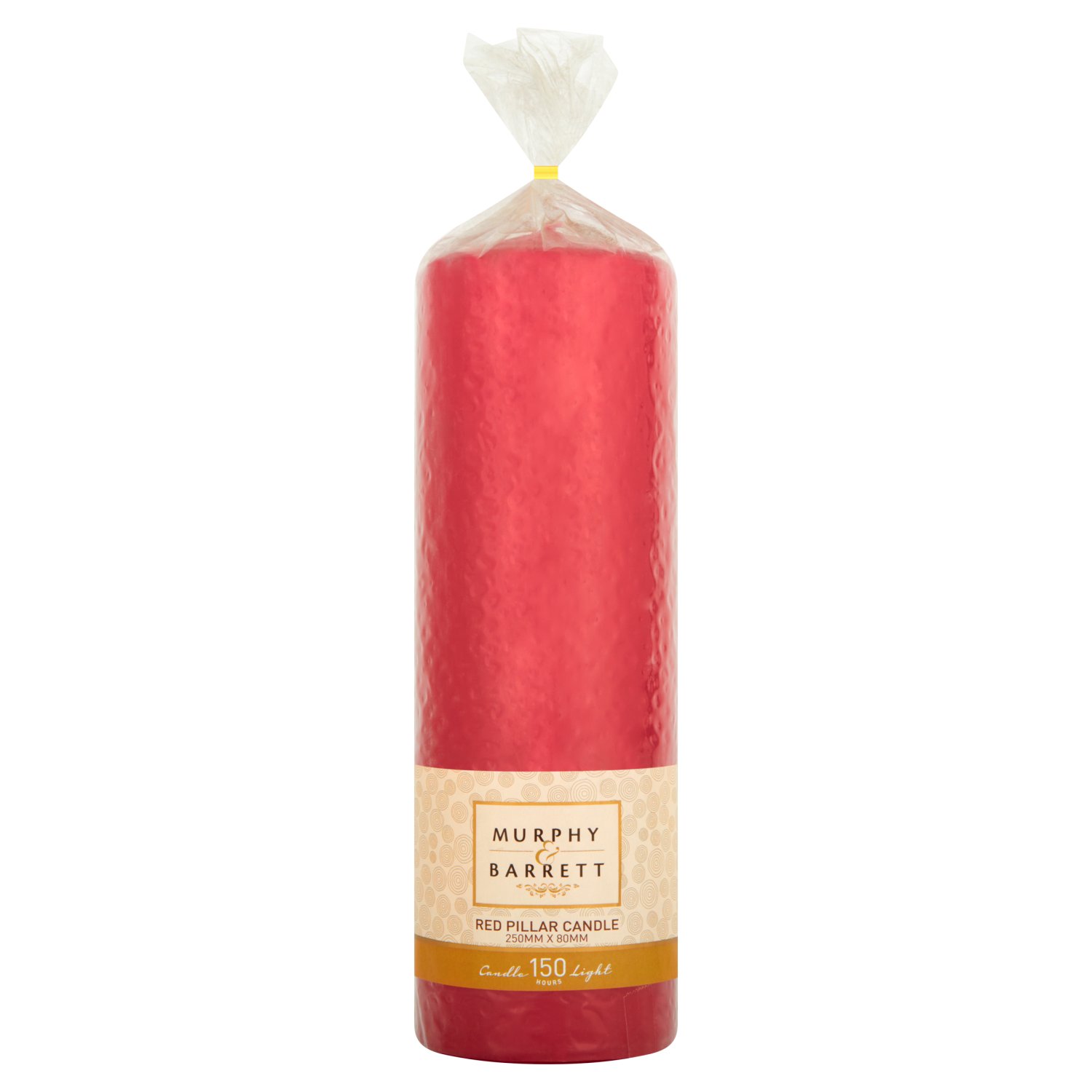 M&b Red Pillar Candle 150 Hour (1 Piece)