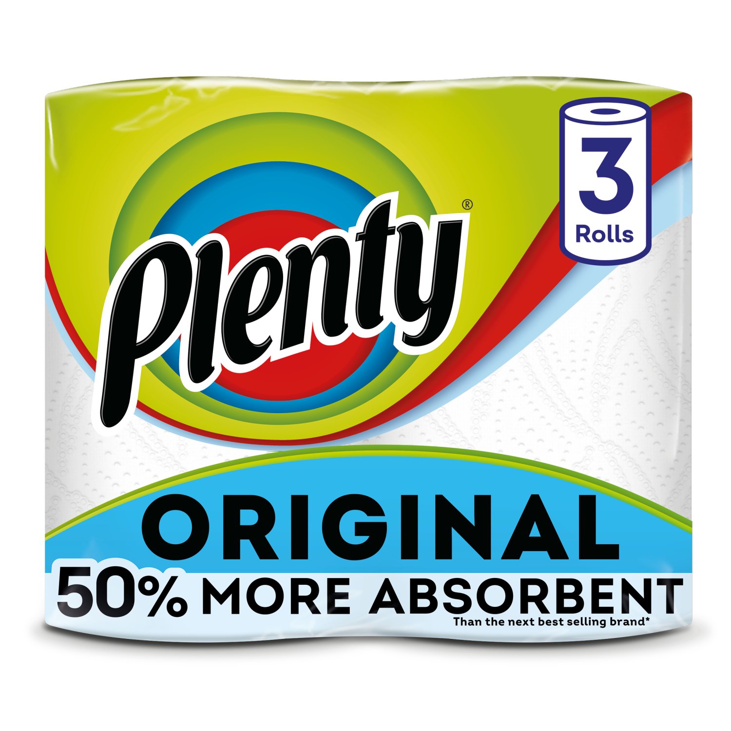 Plenty Kitchen Roll 300 Sheet (3 Roll)