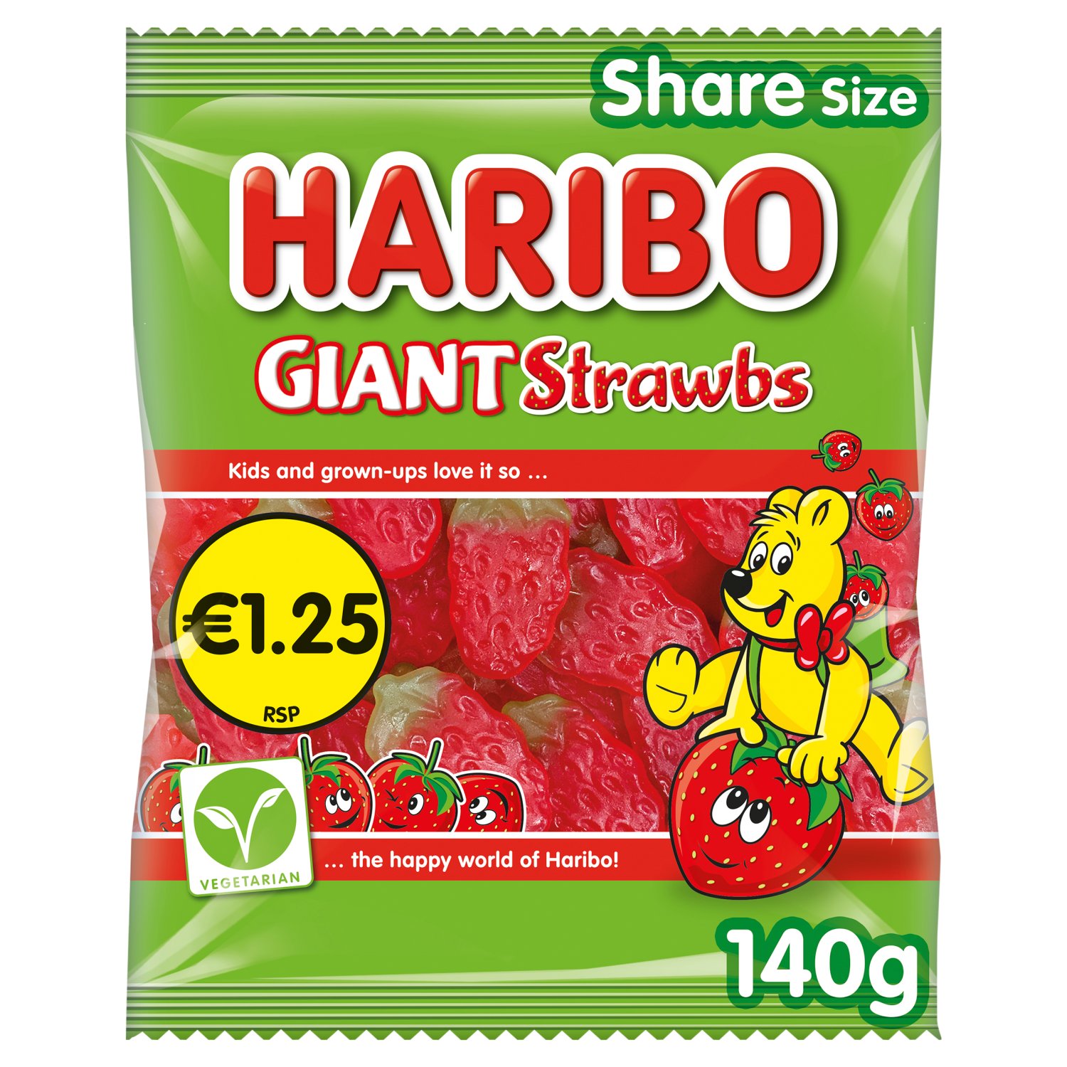 Haribo Giant Strabs Bag €1.25 PMP (140 g)