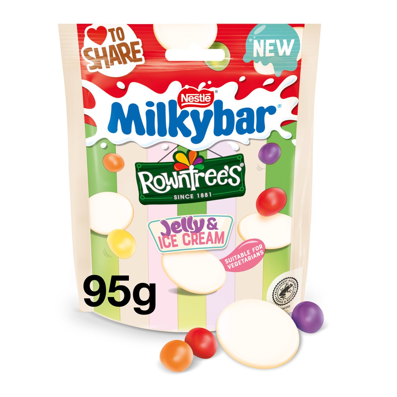 Milkybar Rowntree's Jelly & Ice Cream Share Bag (95 g)