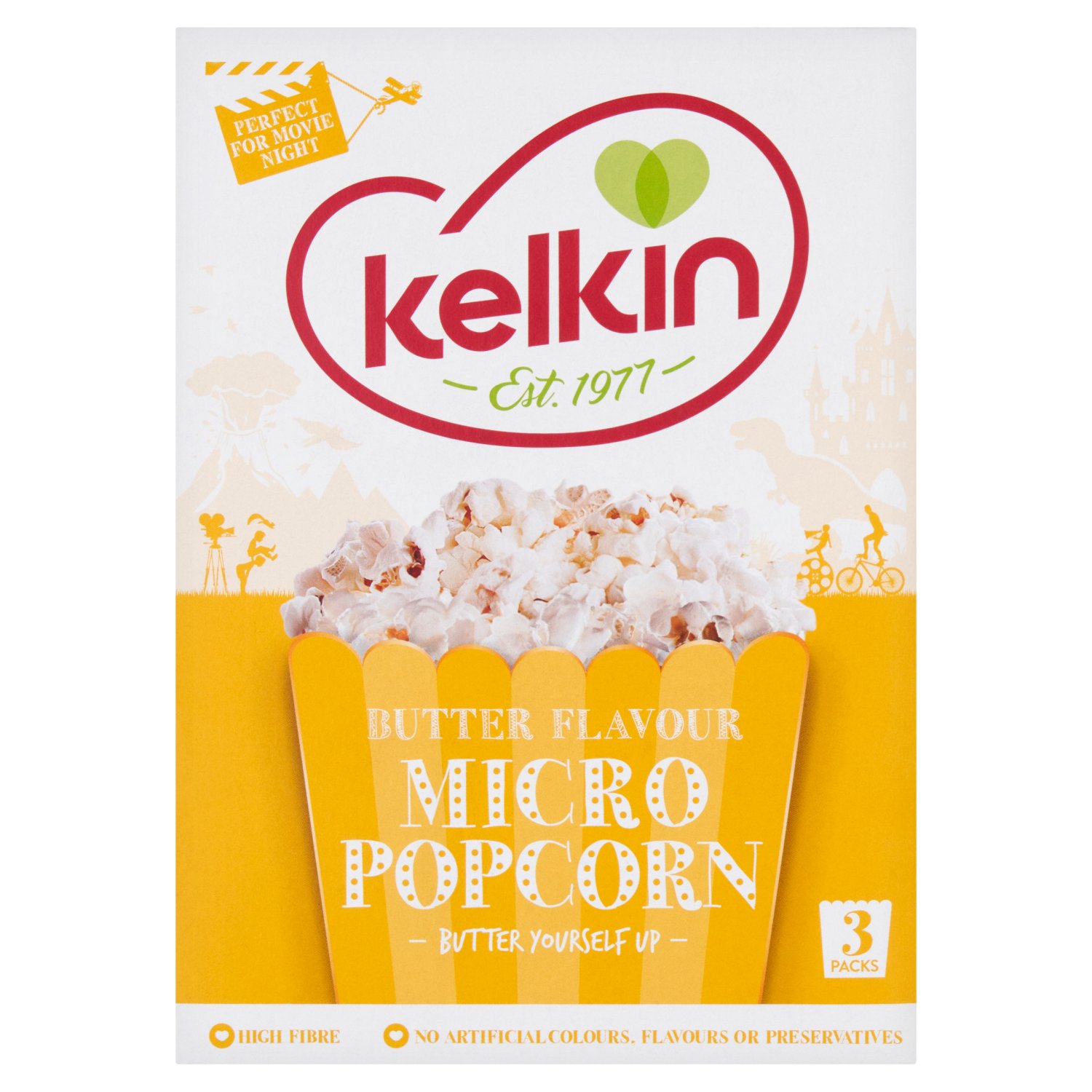 Kelkin Microwave Butter Popcorn 3 Pack (90 g)