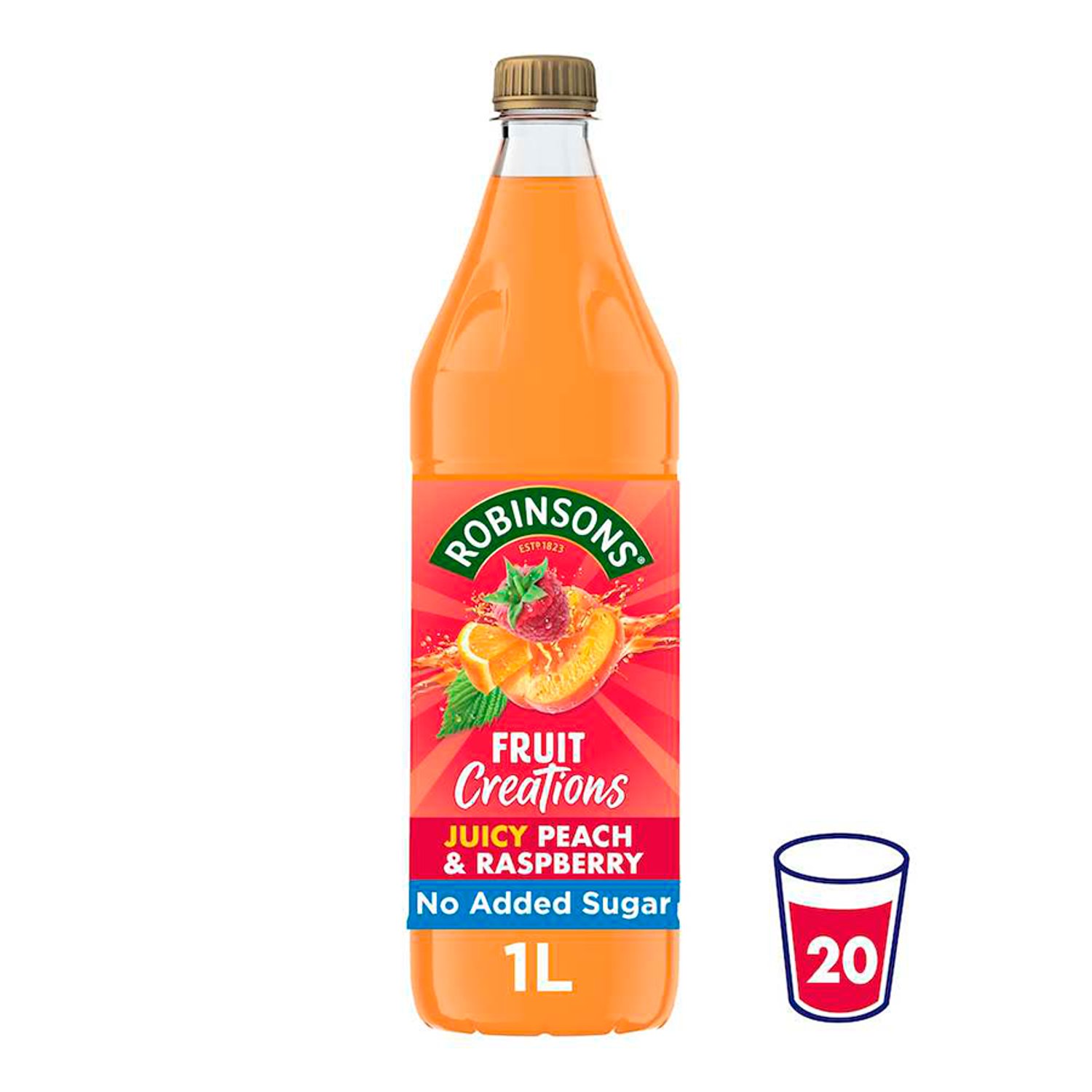 Robinsons Fruit Creations Peach & Raspberry Squash (1 L)