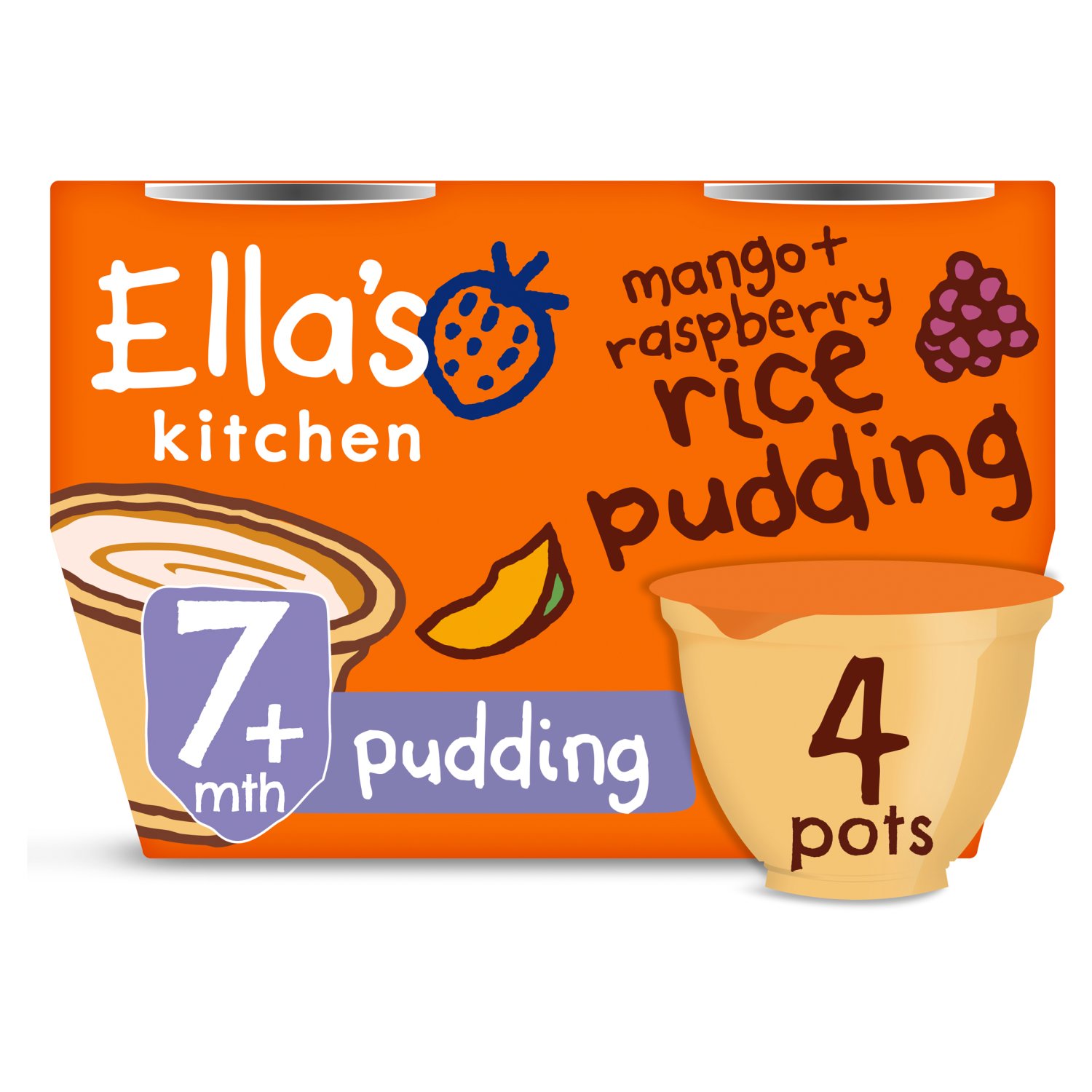 Ella's Kitchen Mango & Raspberry Rice Pudding 7+ Months (320 g)