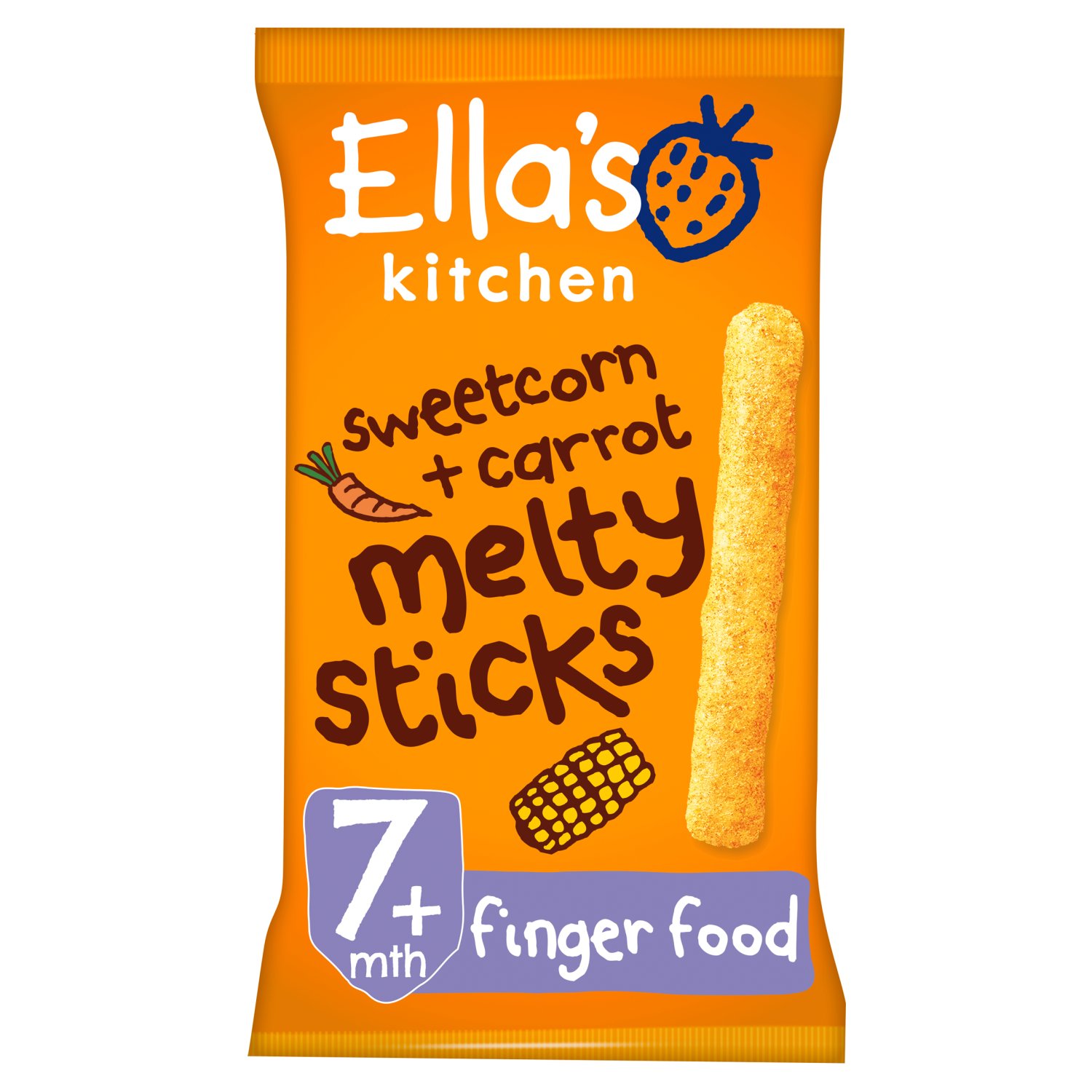 Ella's Kitchen Sweetcorn & Carrot Melty Sticks 7+ Months (17 g)