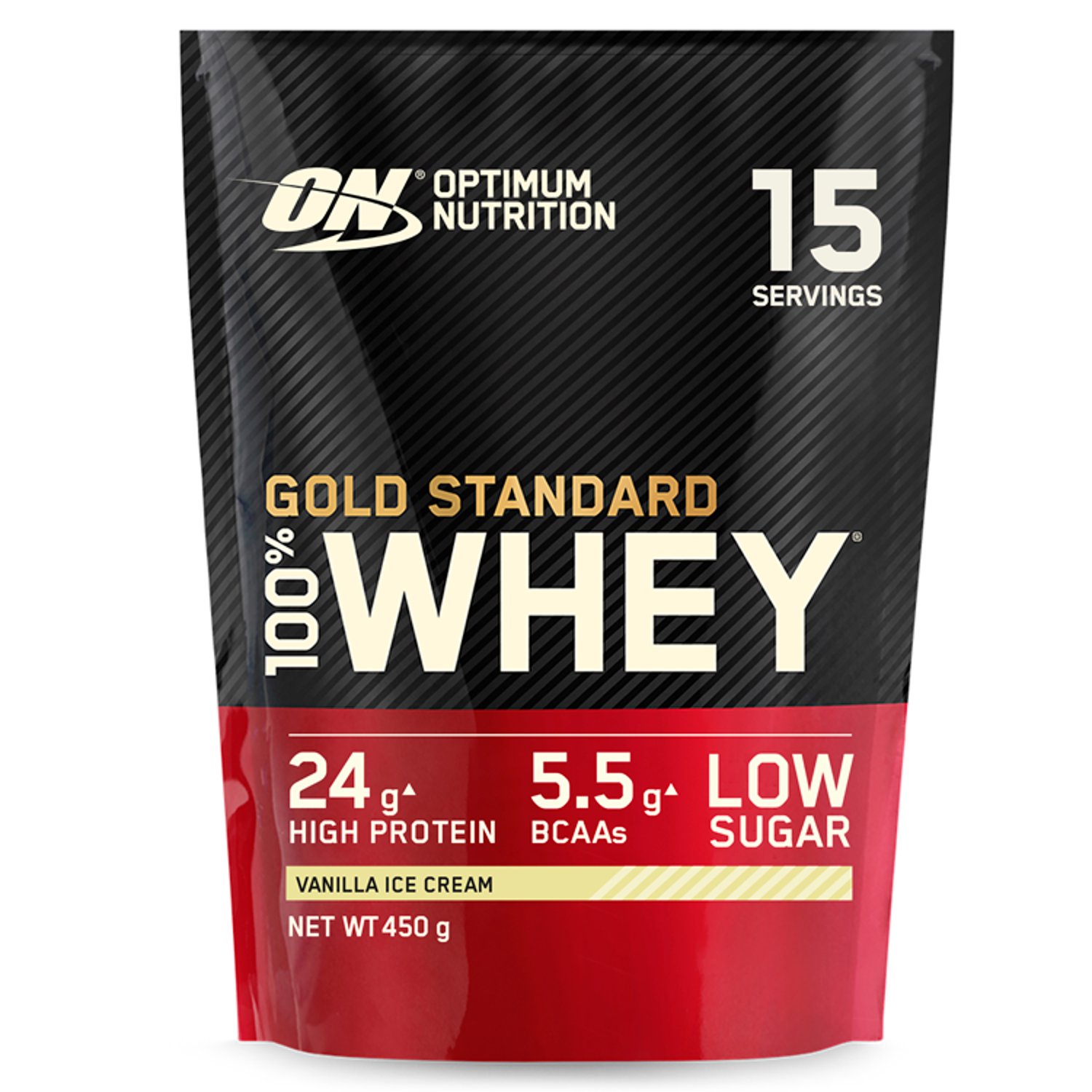 Optimum Nutrition 100% Whey Vanilla Ice Cream Flavour Protein Powder (450 g)