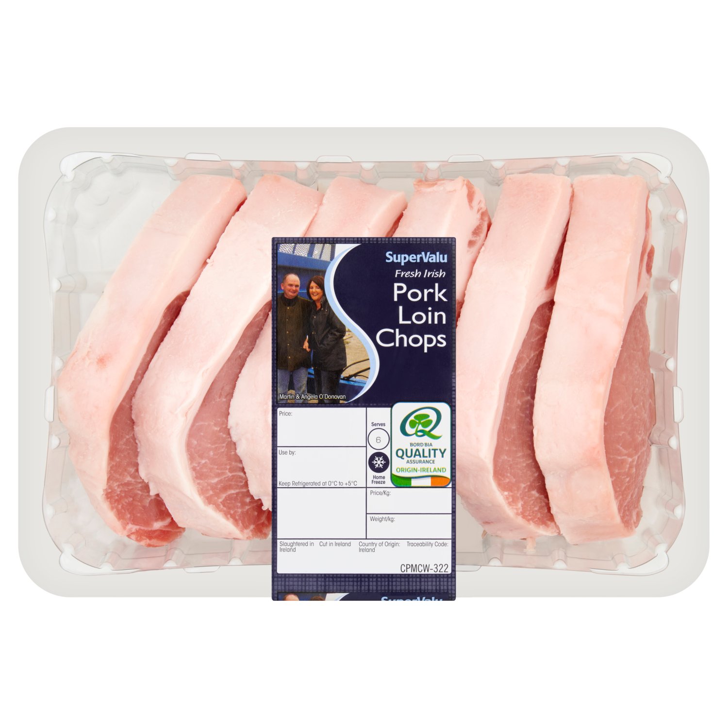 SuperValu Fresh Irish Family Value Pork Chops (825 g)