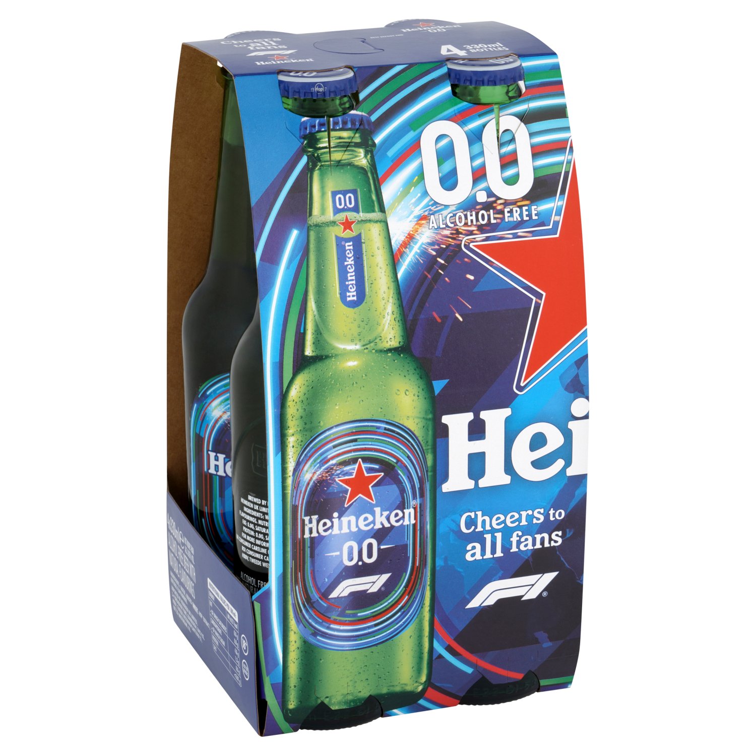 Heineken 0.0 Bottles 4 Pack (330 ml)