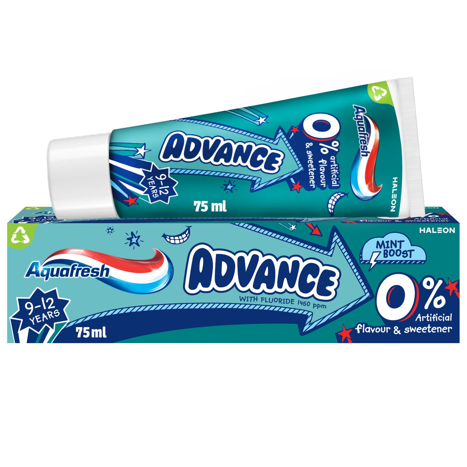 Aquafresh Advance Toothpaste for Kids 9-12 Years (75 ml)