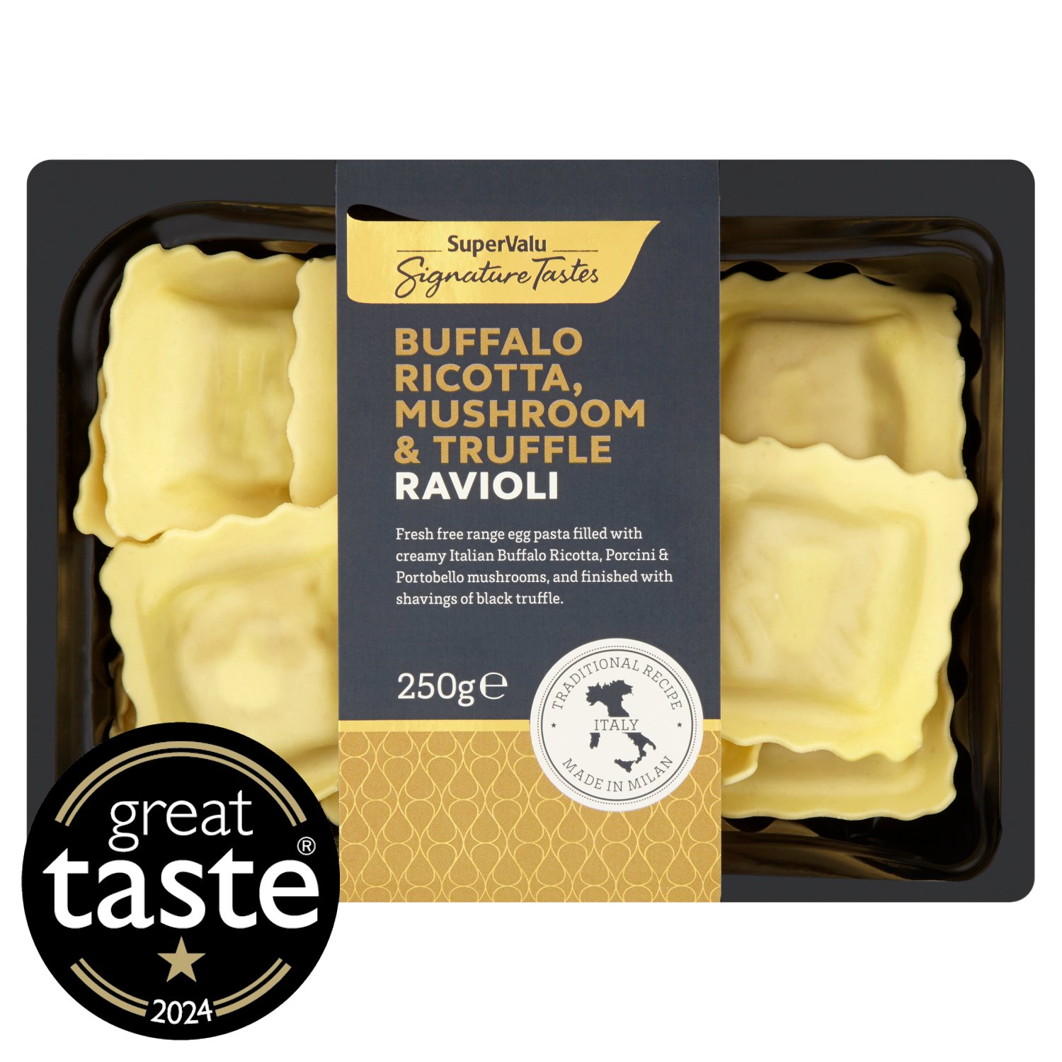 SuperValu Signature Tastes Buffalo Ricotta. Mushroom & Truffle Ravioli (250 g)