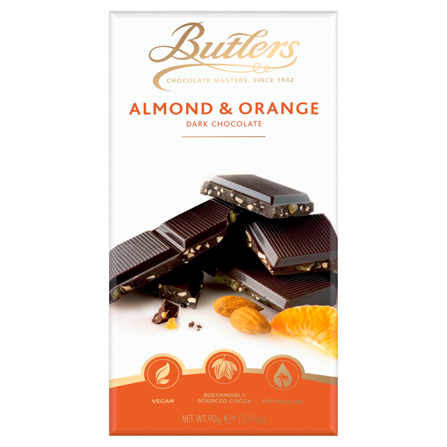 Butlers Almond & Orange Dark Chocolate Bar (90 g)