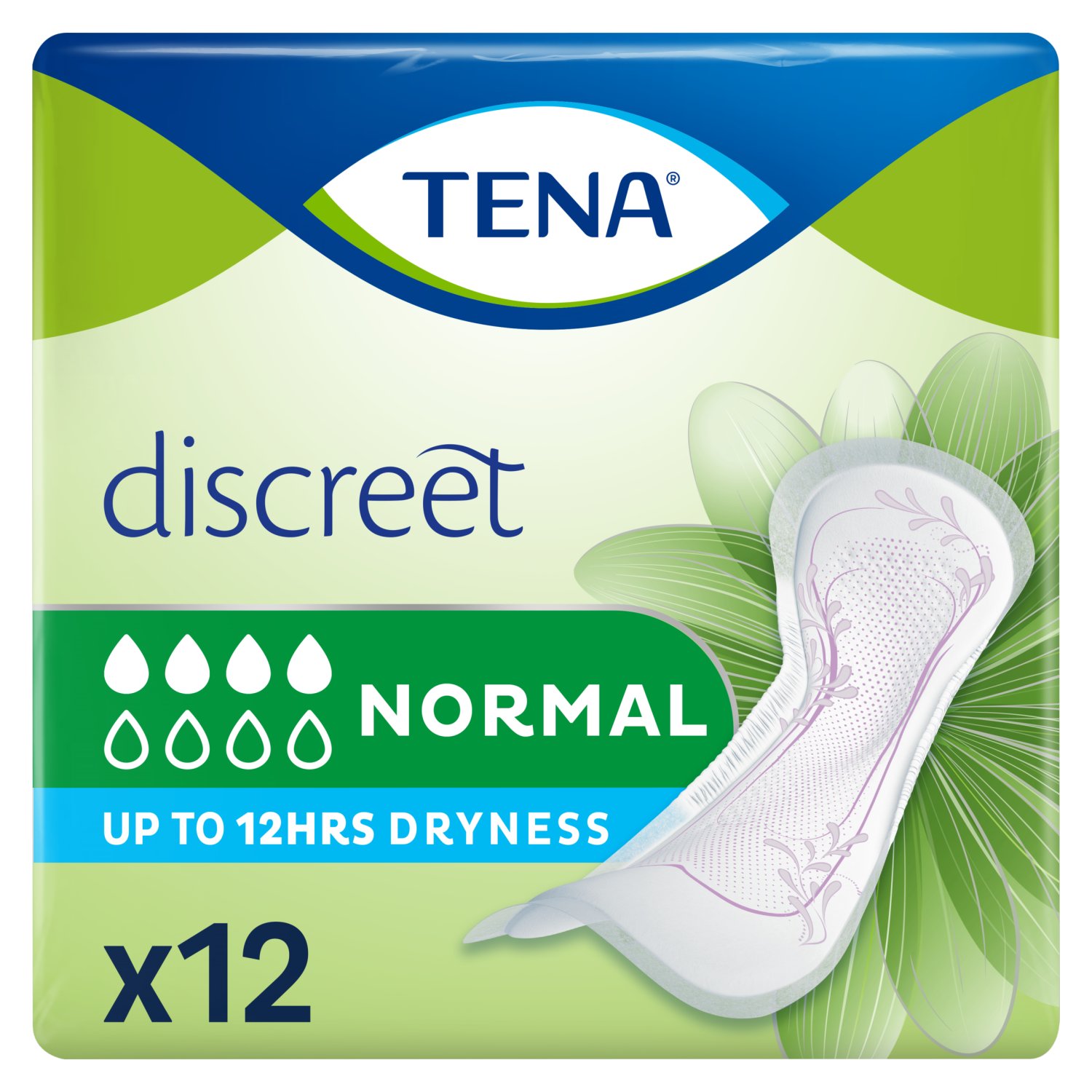 Tena Lady Discreet Normal Pads 12 Pack (12 Piece)