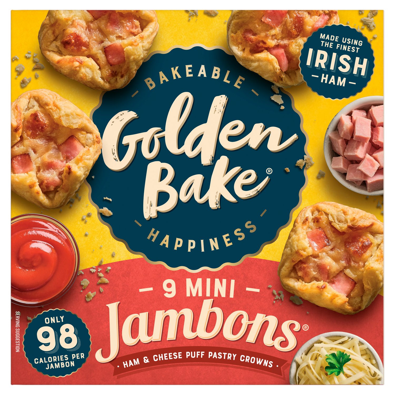 Golden Bake Mini Ham and Cheese Jambons 9 Pack (315 g)