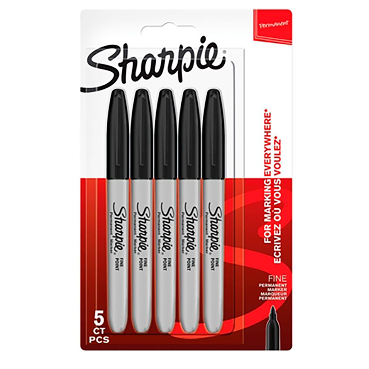 Sharpie Black Permanent Marker 5 Pack (1 Pack)