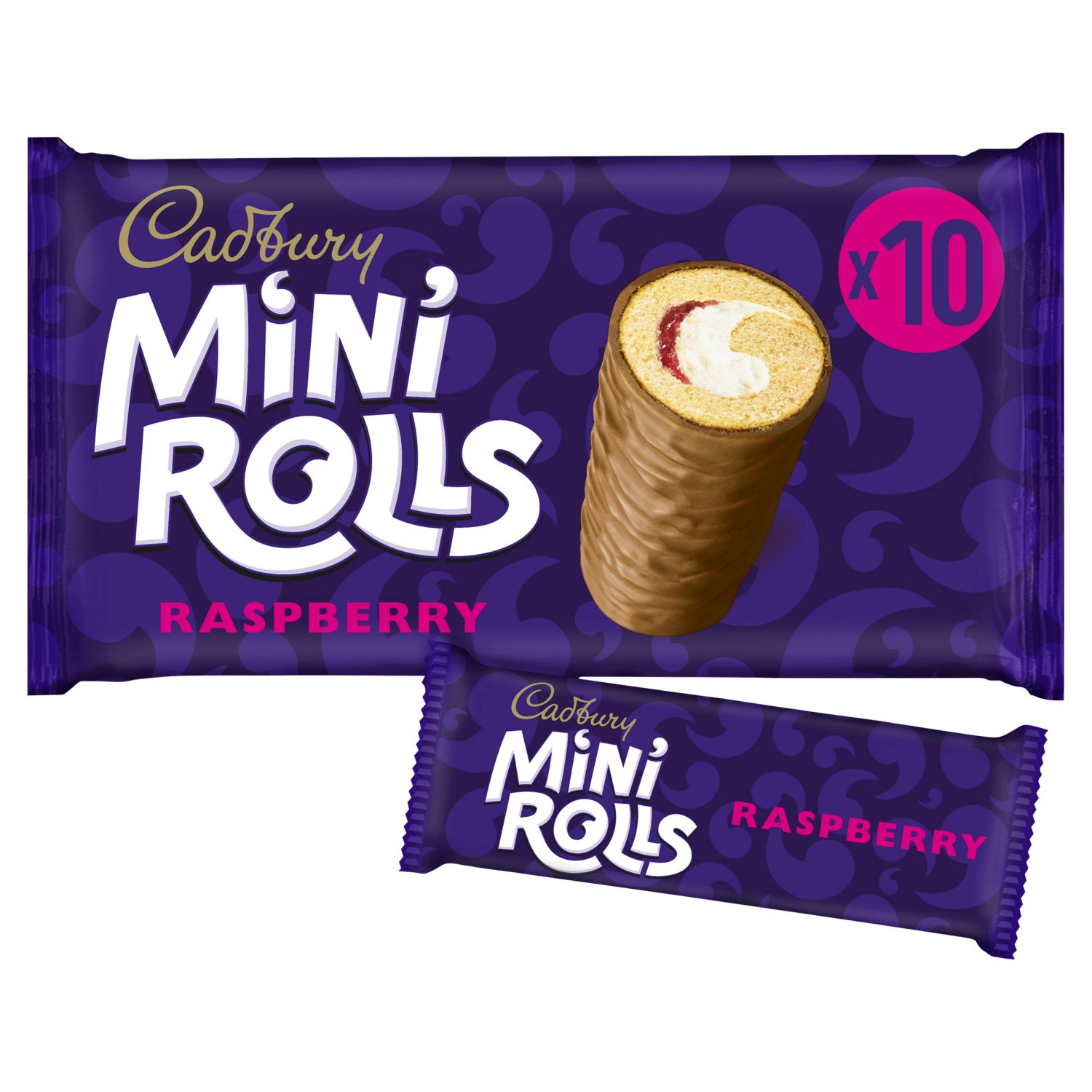 Cadbury Raspberry Mini Rolls 10 Pack (275 g)