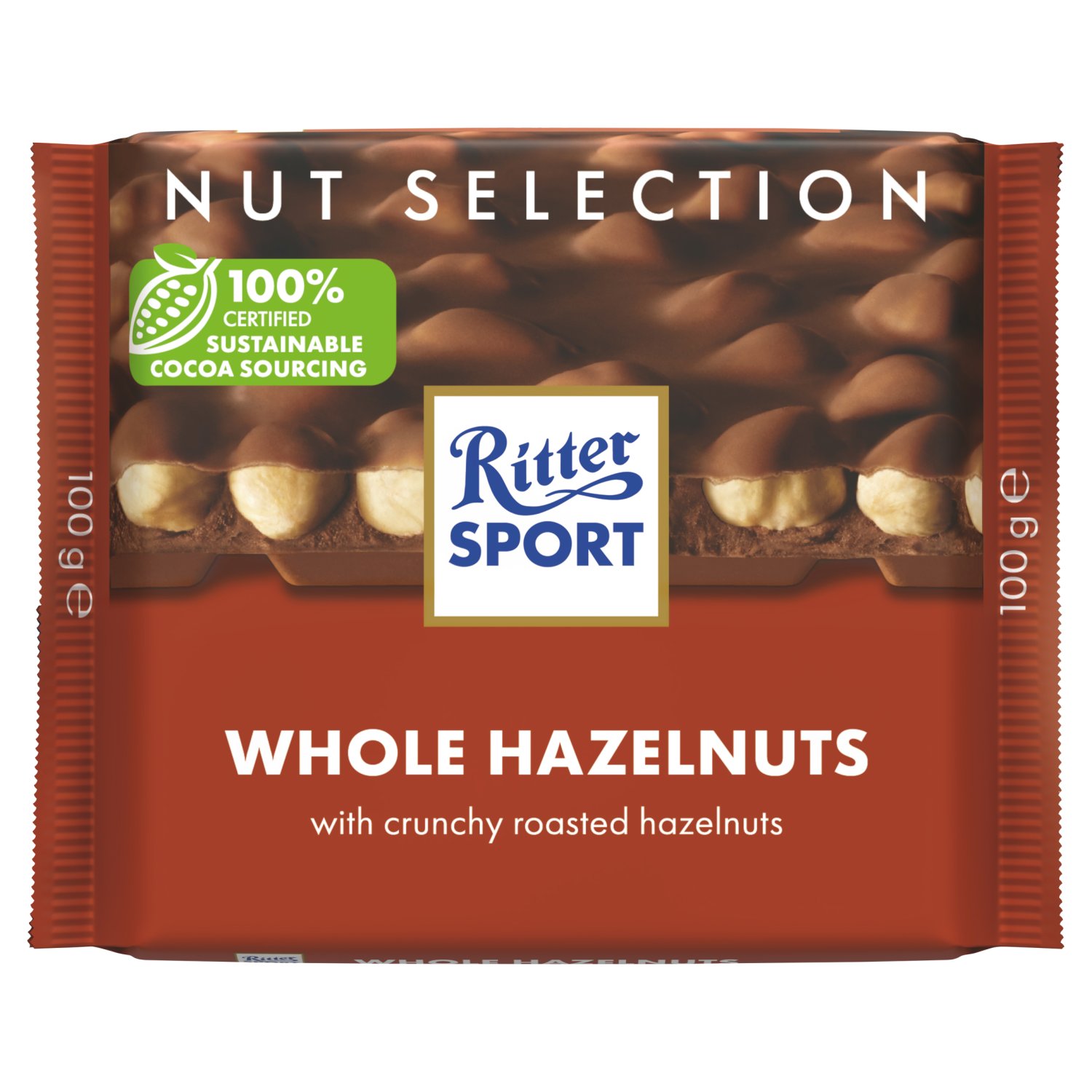 Ritter Sport Whole Hazlenuts Chocolate Bar (100 g)