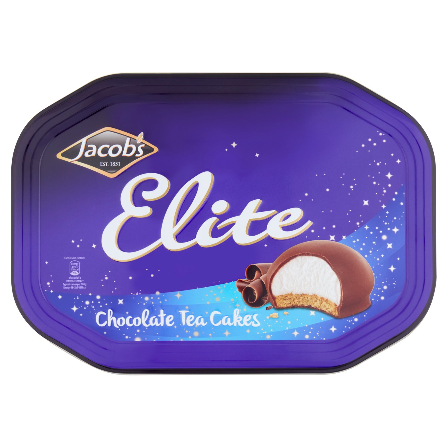 Jacob's Elite Chocolate Tea Cakes Tin (500 g)