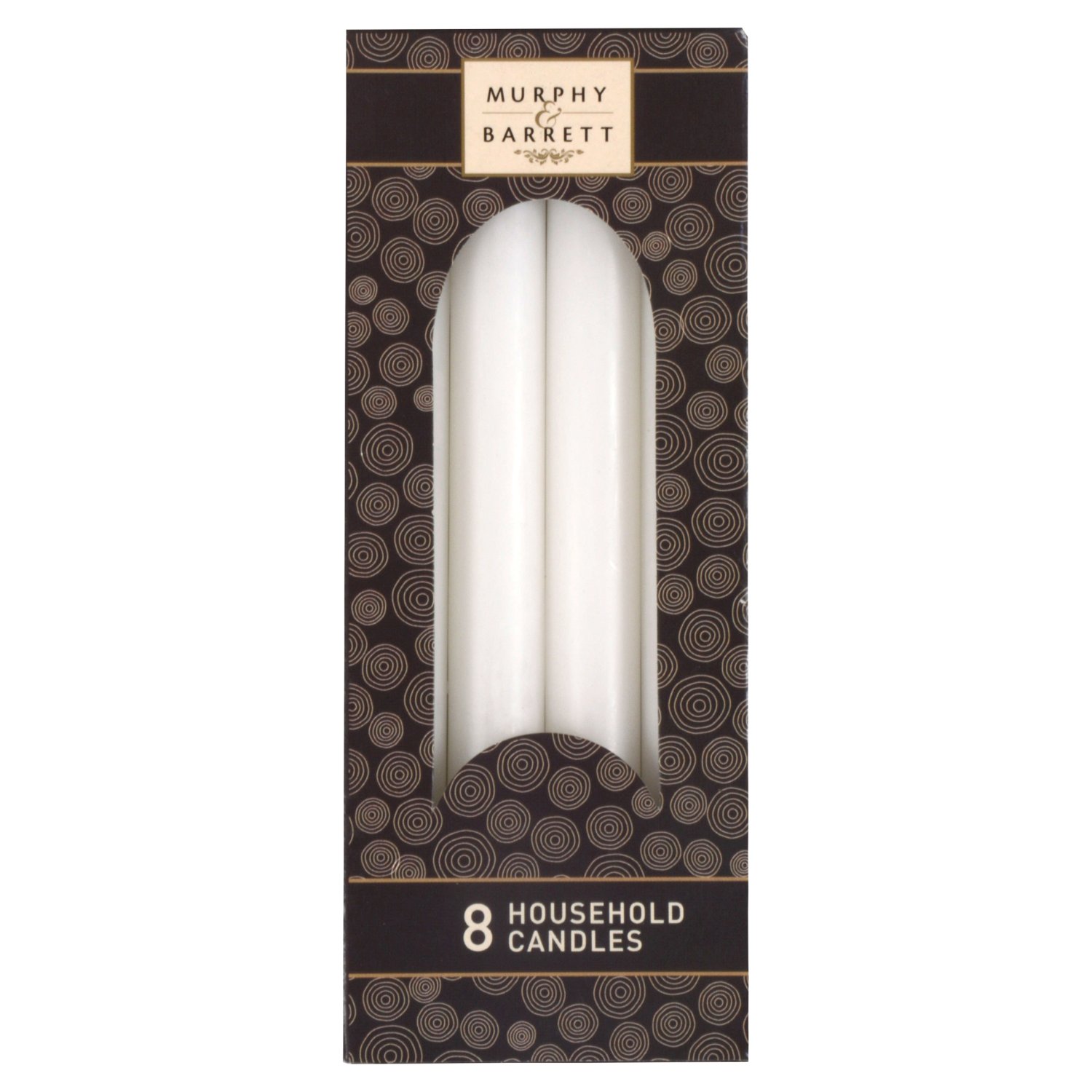 Murphy & Barrett Household Candles 8pk White (8 Piece)