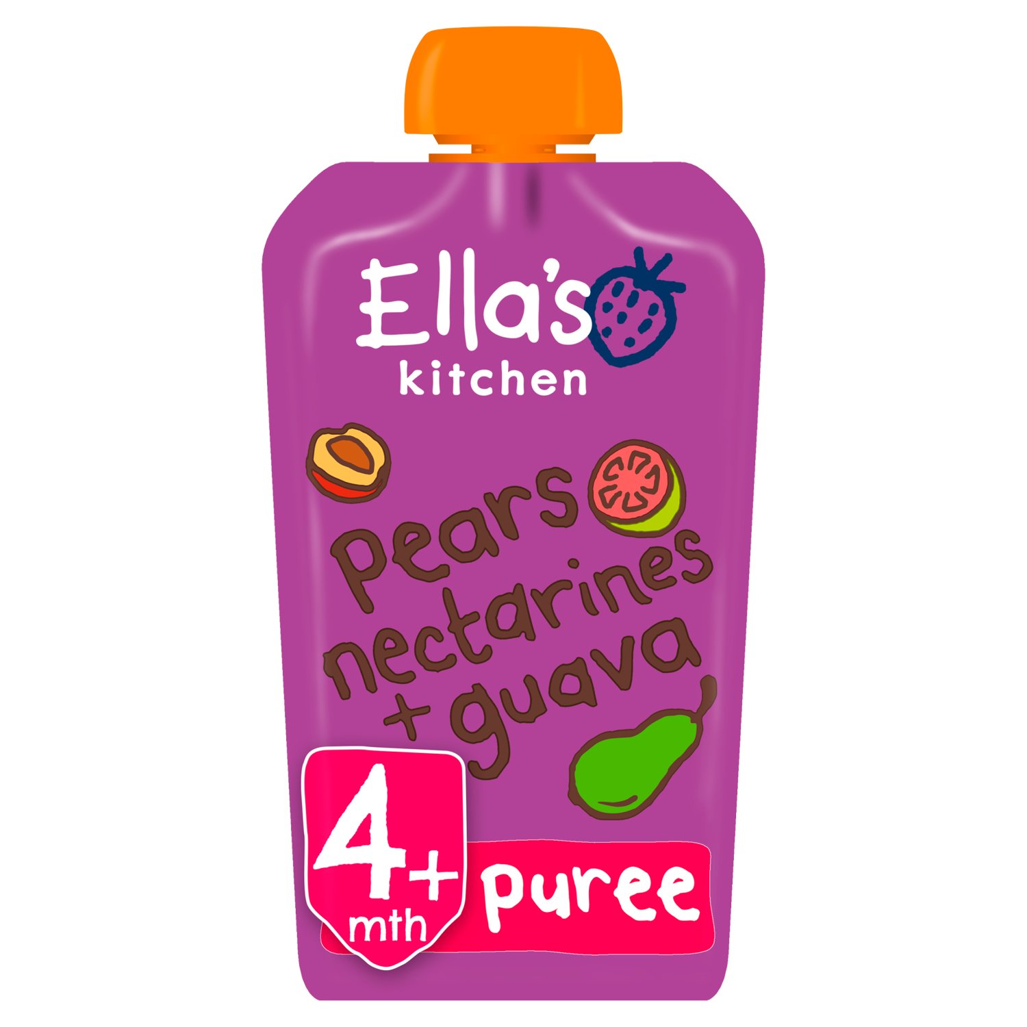 ELLAS PEARS NECTARINES & GUAVA 4+M | 120GRM (120 g)