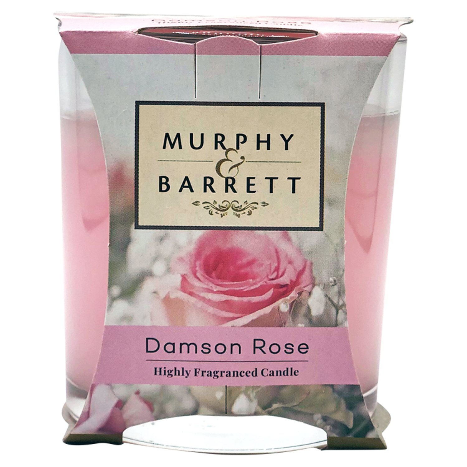 M&B 5oz Glass Candle Damson Rose (1 Piece)