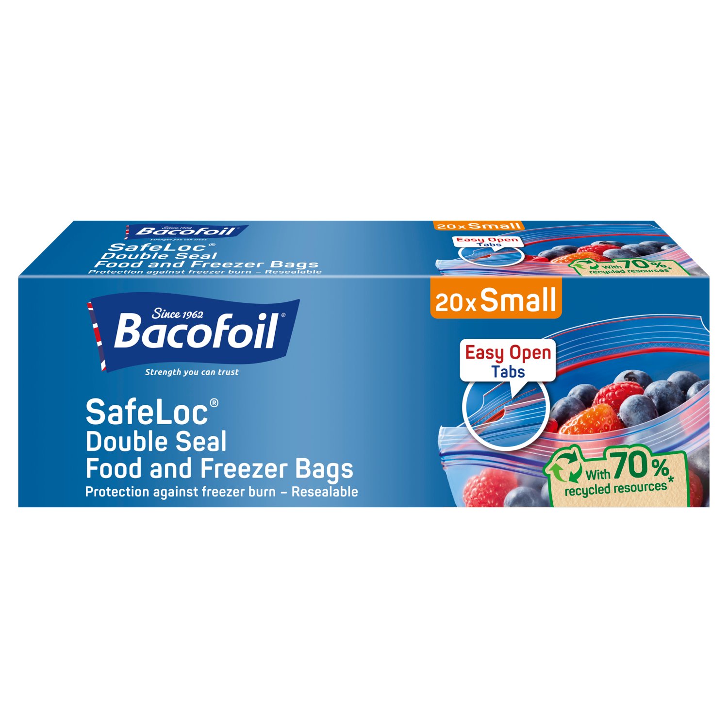 Bacofoil Safeloc Small Food & Freezer Bags (20 Piece)